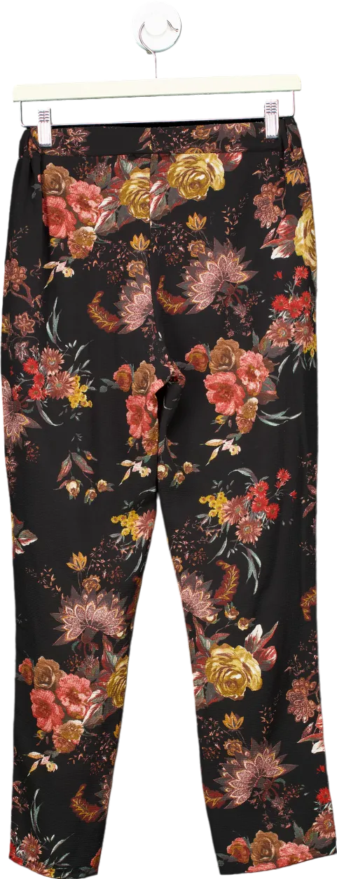 James Lakeland Black Floral Trousers EU 40