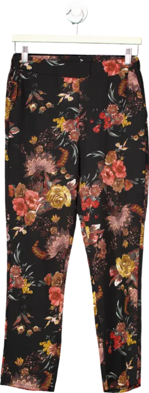 James Lakeland Black Floral Trousers EU 40