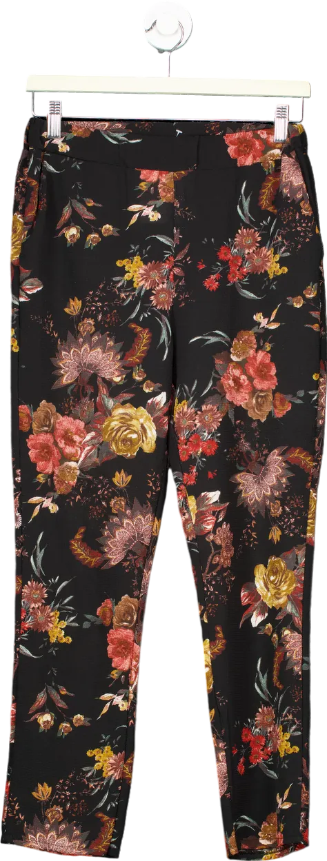 James Lakeland Black Floral Trousers EU 40