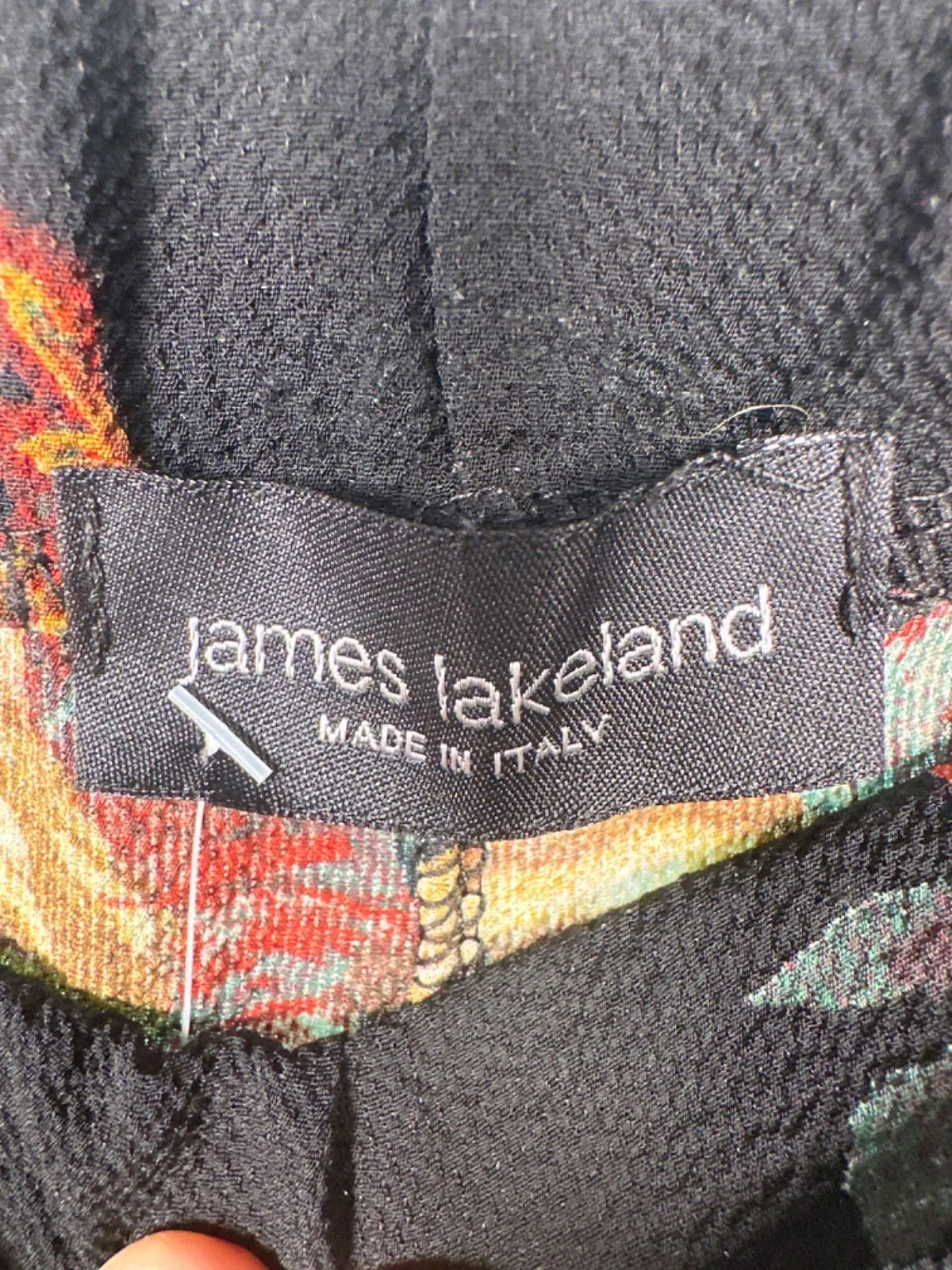 James Lakeland Black Floral Trousers EU 40