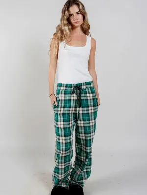 Jim Jam Women's Organic Cotton Pyjama Trousers | Green