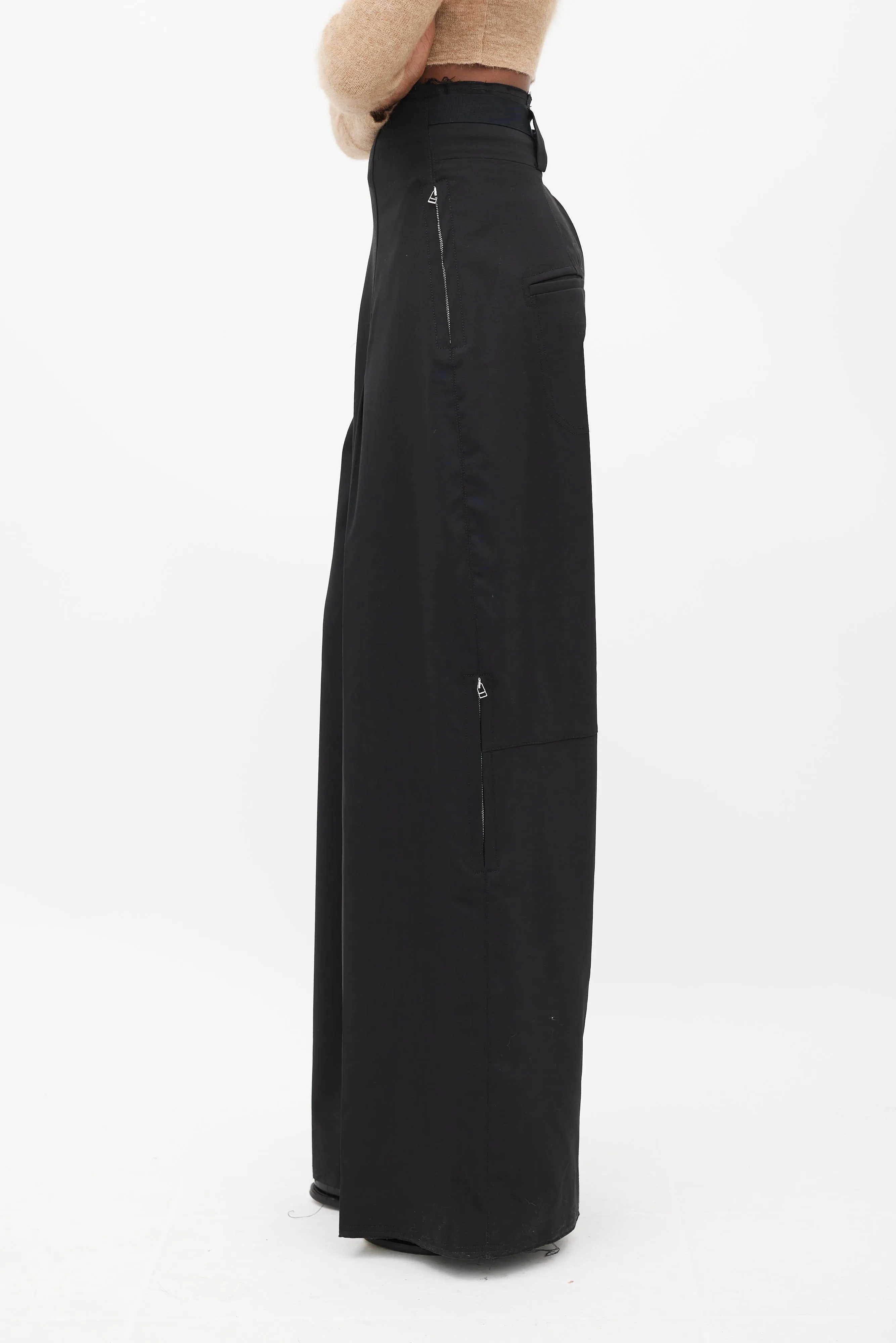 Le Papier Black Wide Trouser