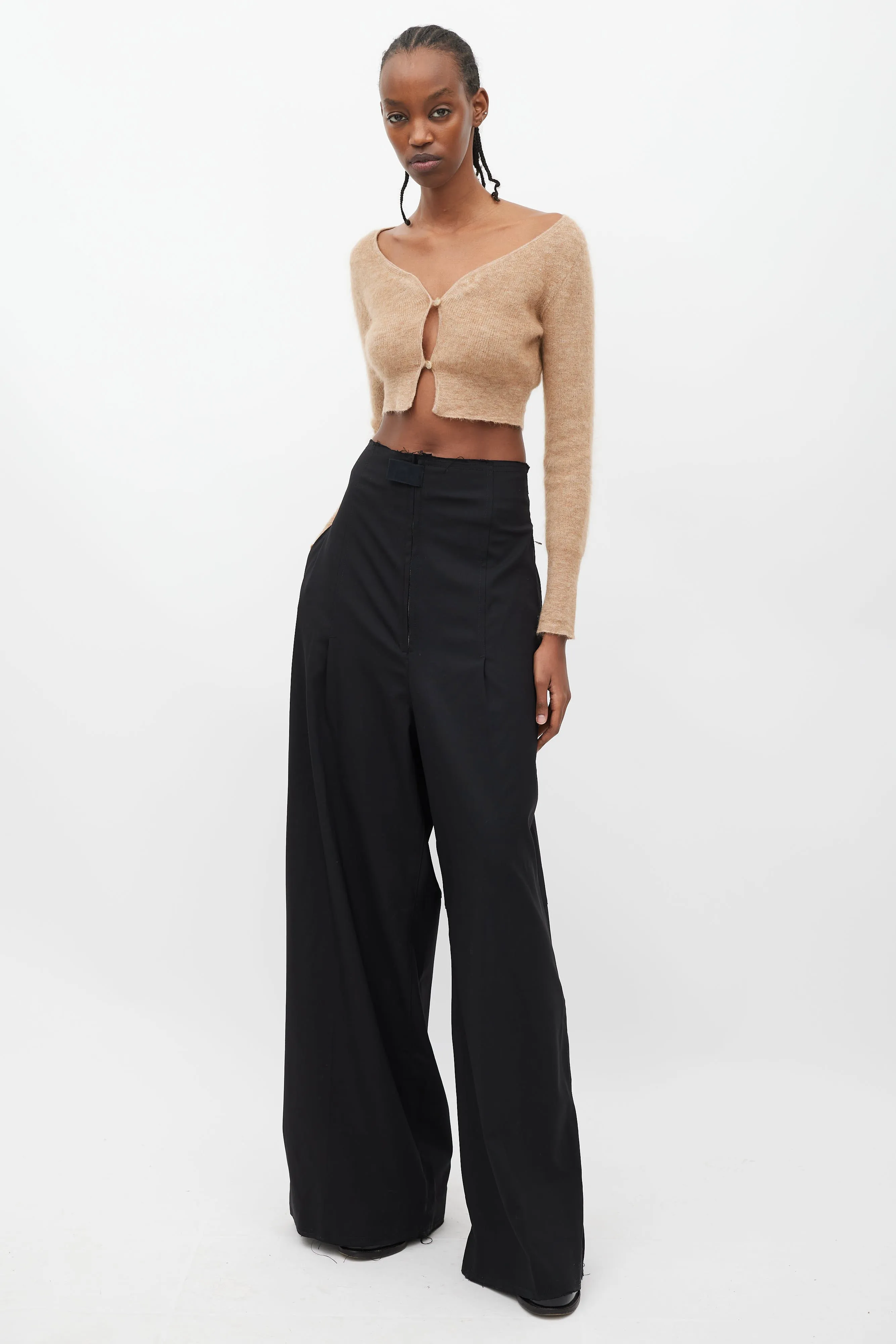 Le Papier Black Wide Trouser