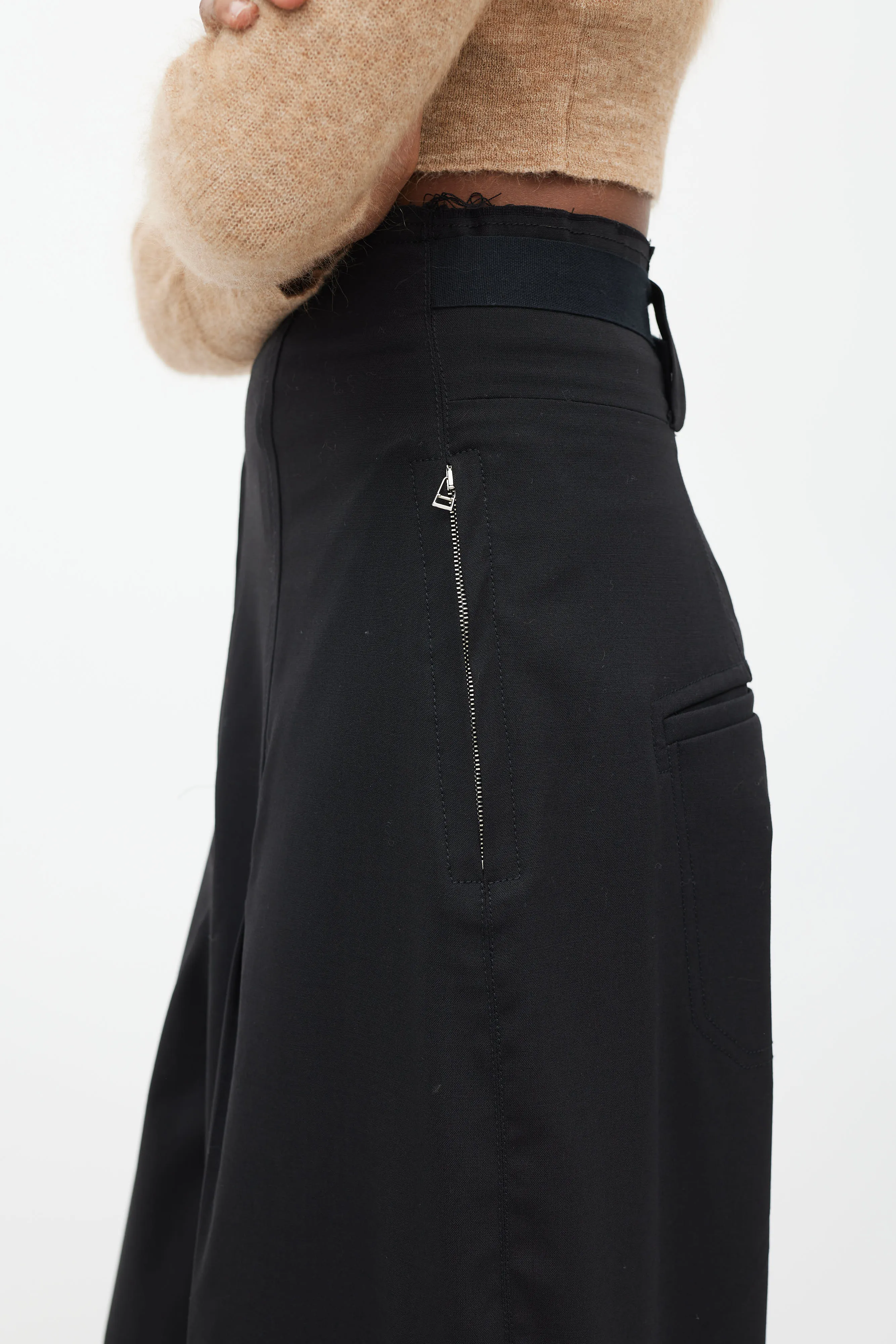 Le Papier Black Wide Trouser