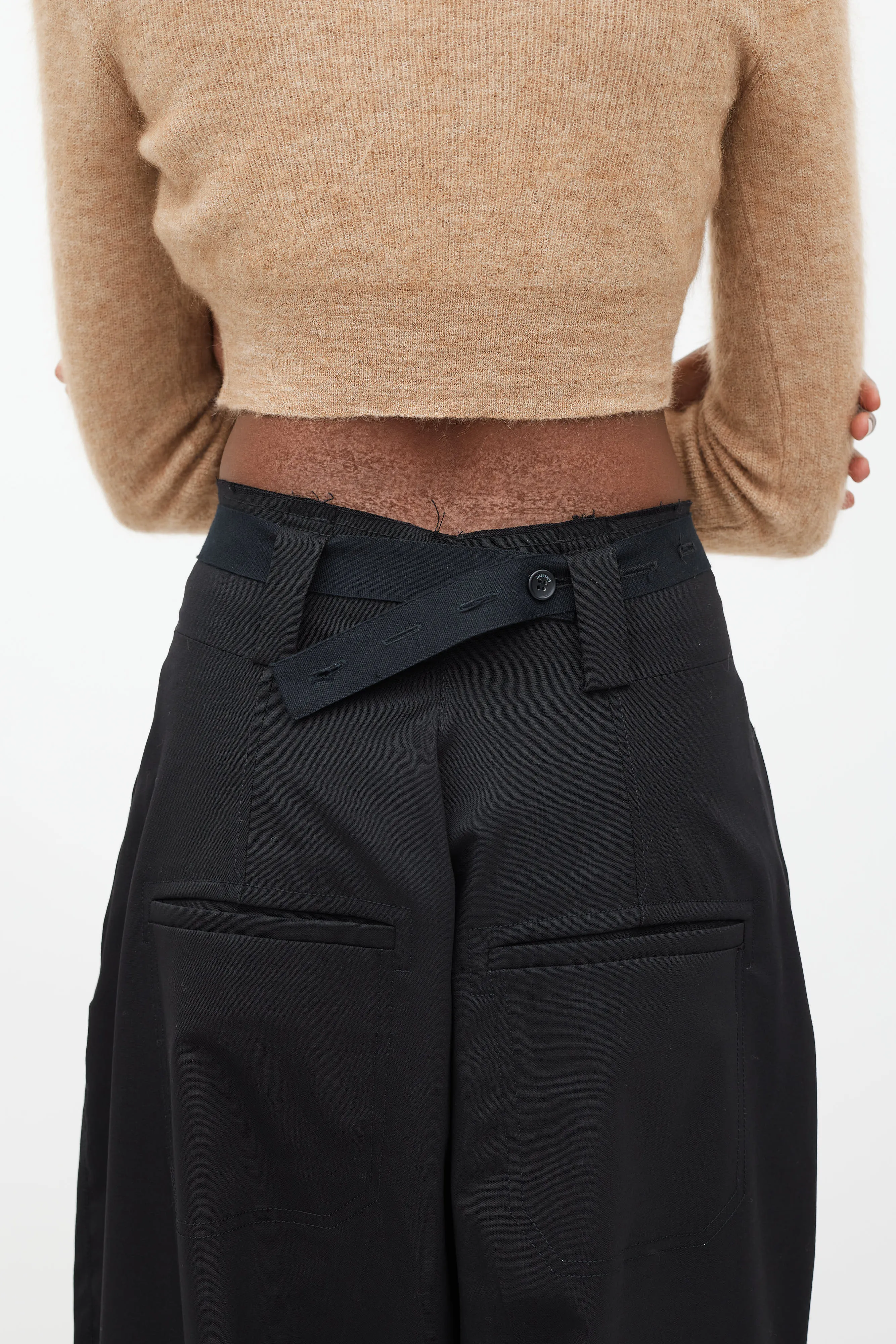 Le Papier Black Wide Trouser