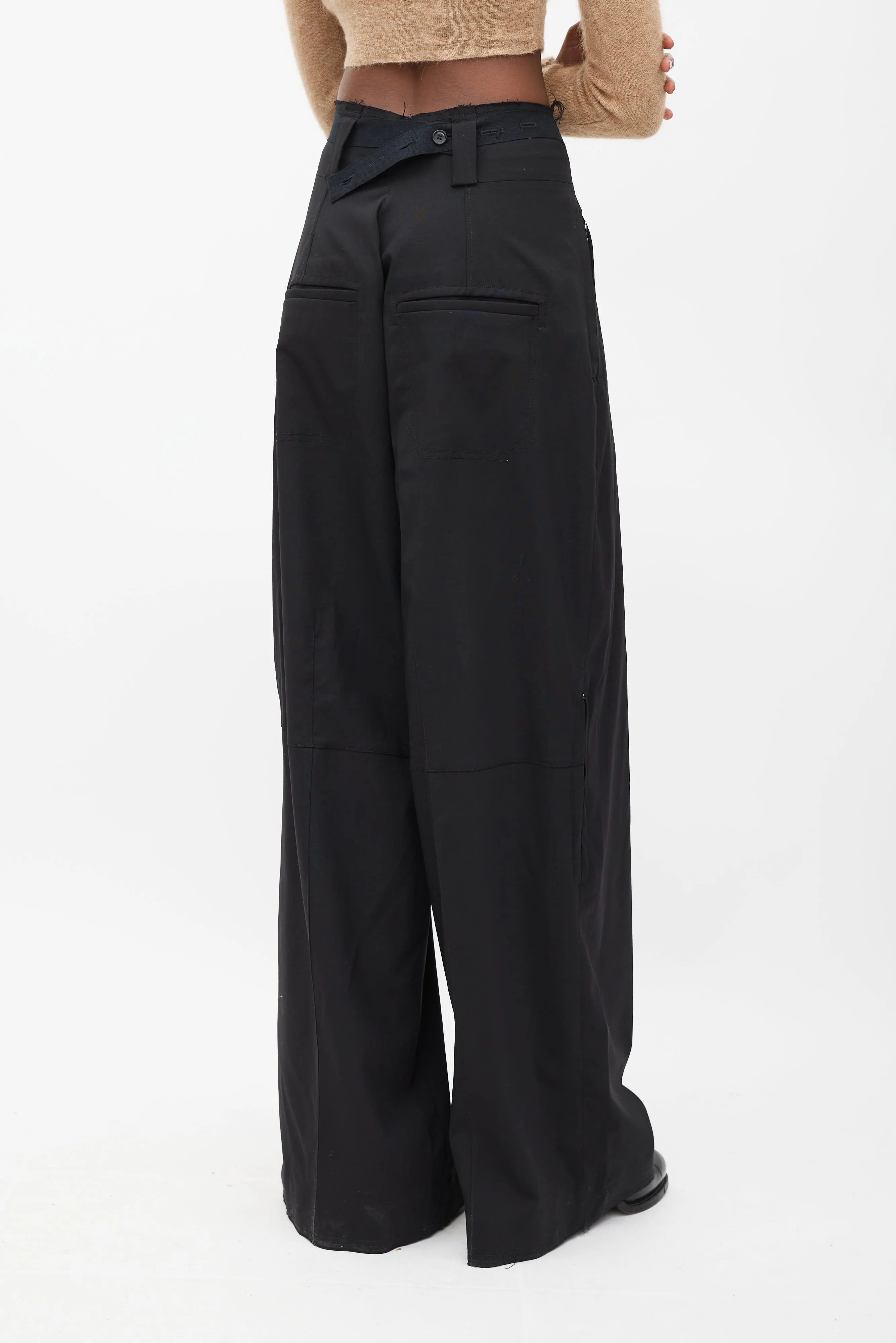 Le Papier Black Wide Trouser