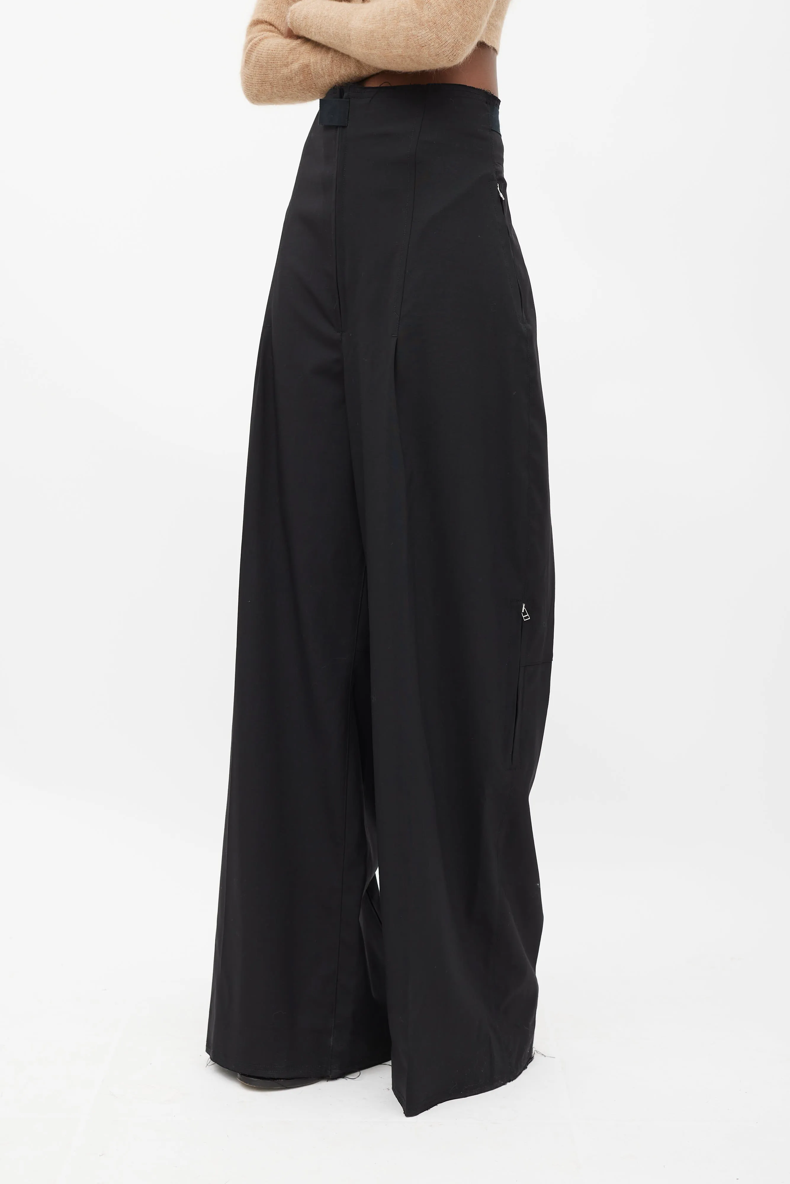 Le Papier Black Wide Trouser