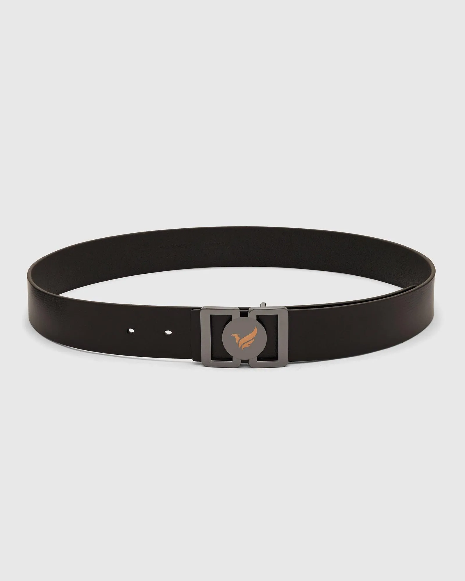 Leather Black Solid Belt - Umiro