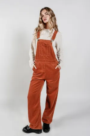 Leni Organic Cotton Corduroy Dungaree Ginger