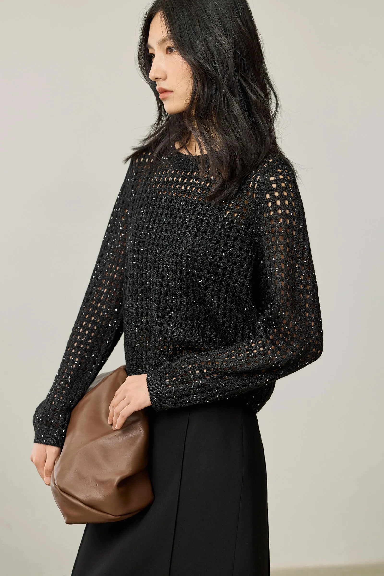 LILY Mesh Sequin Knit