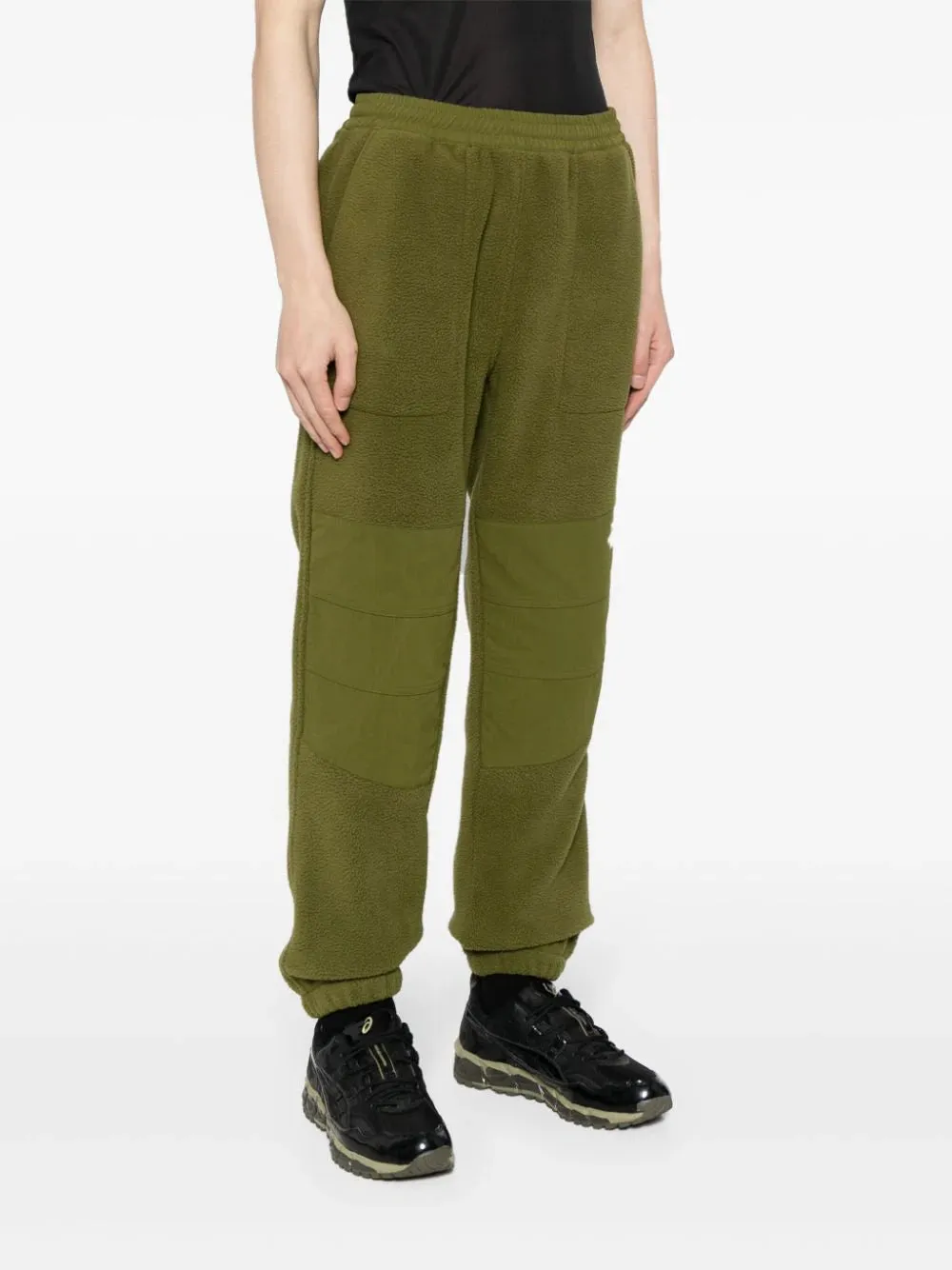 Logo-Embroidered Fleece-Panel Trousers