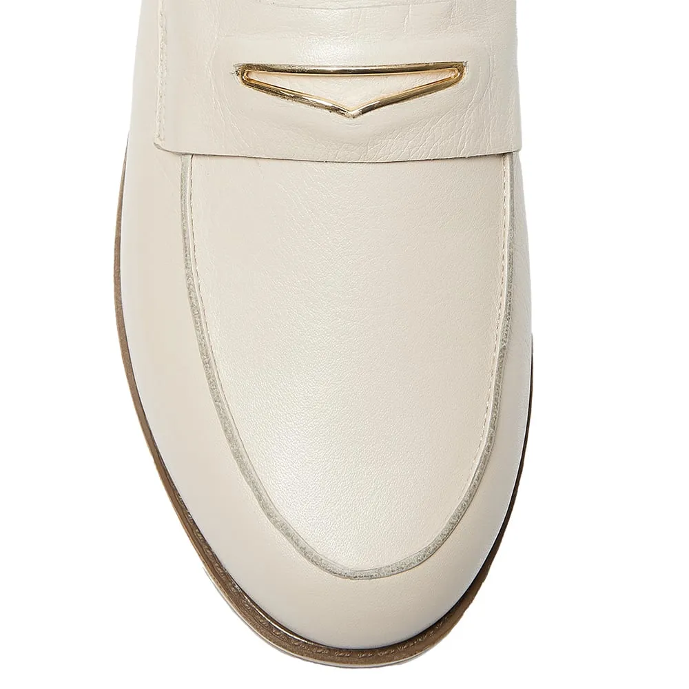 Lola Loafer in Ivory Leather