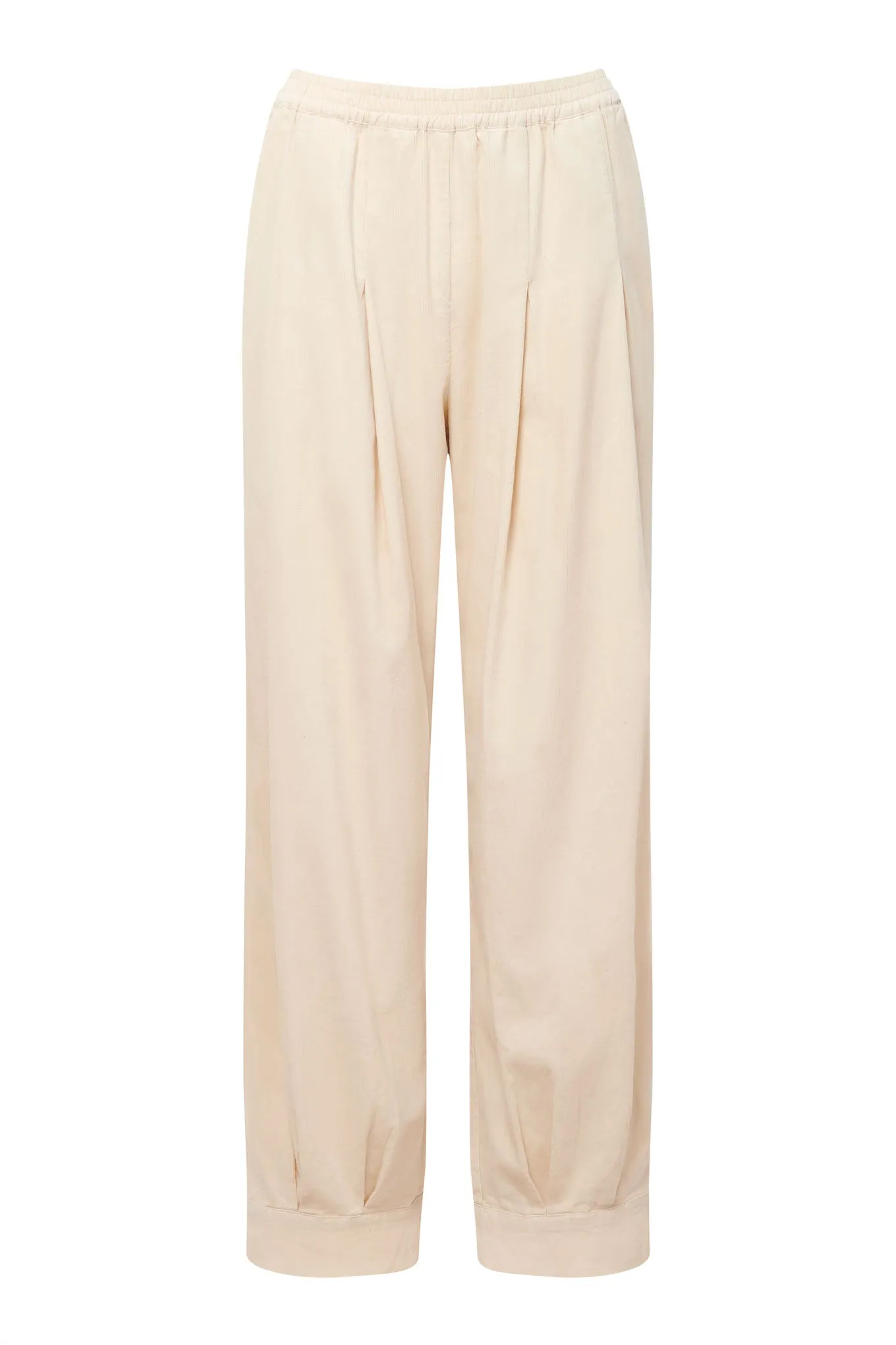 MALLORY Organic Cotton Needlecord Trouser - Winter White