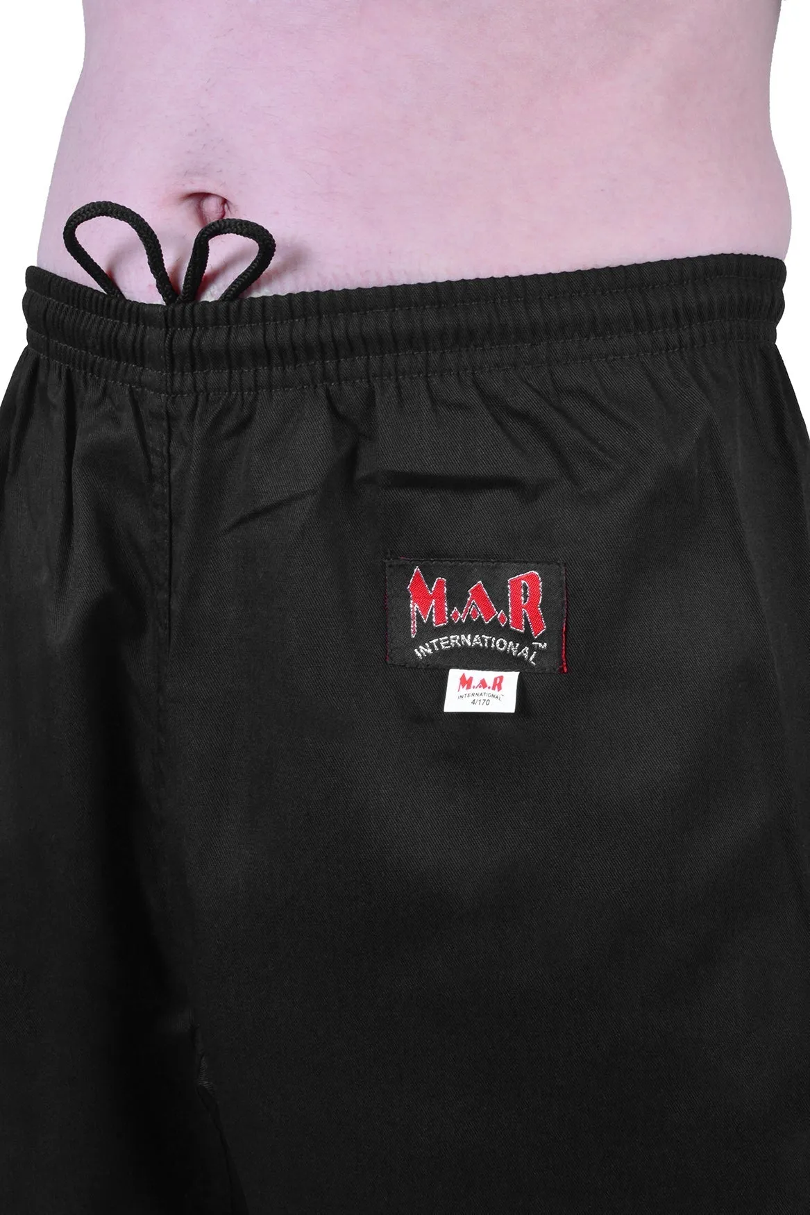 MAR-002 |  Black V-Neck Karate Uniform Gi (8oz Fabric)