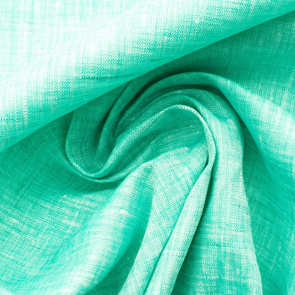 Mint & White Two-Tone Handkerchief Linen