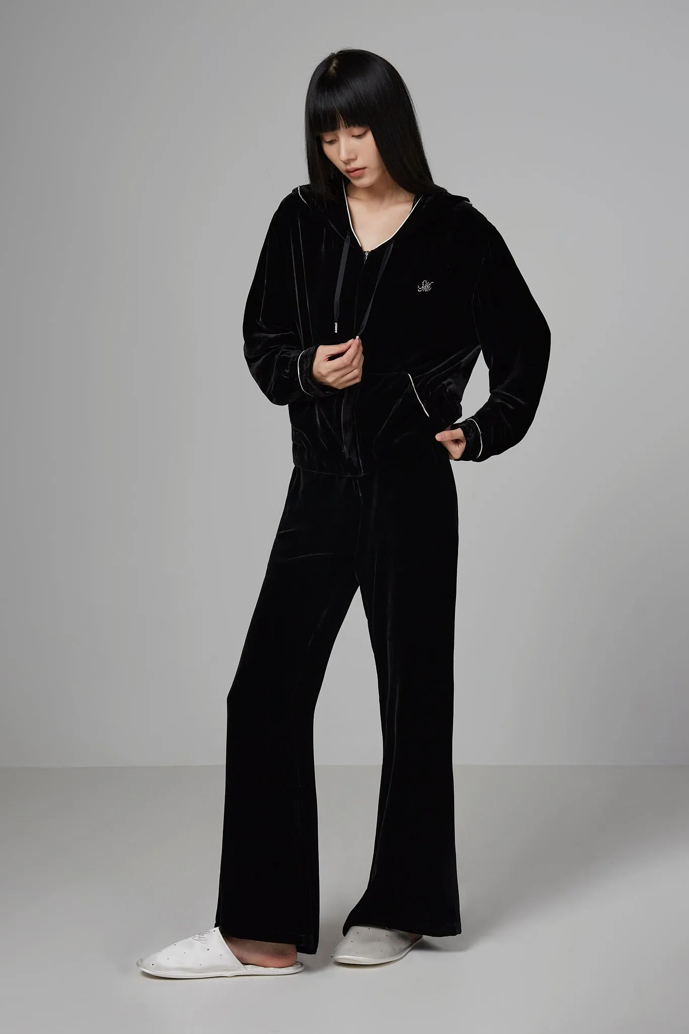 Miracle Suite Collection Velvet Hooded Pyjama Set