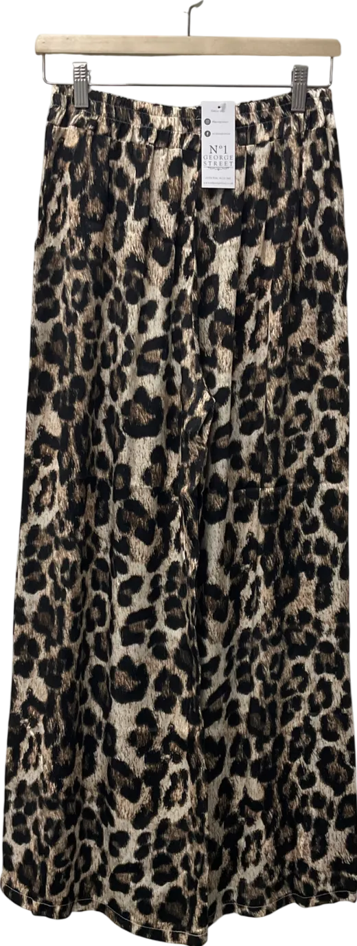 N°1 George Street Brown Lexi Leopard Print Trousers UK M