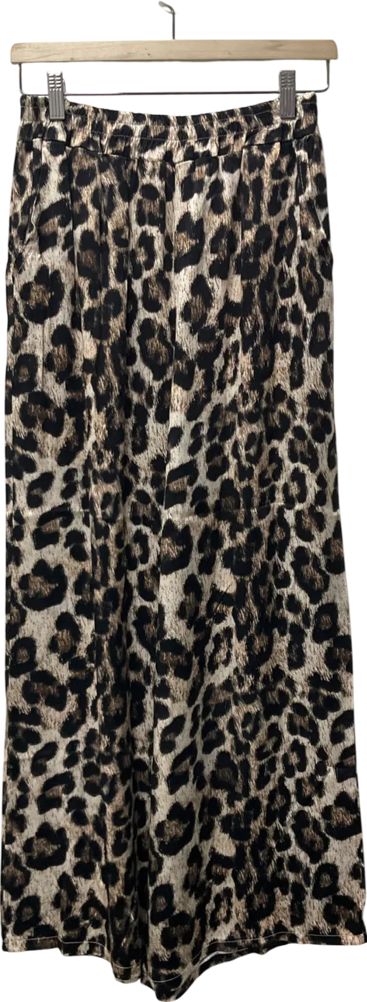 N°1 George Street Brown Lexi Leopard Print Trousers UK M