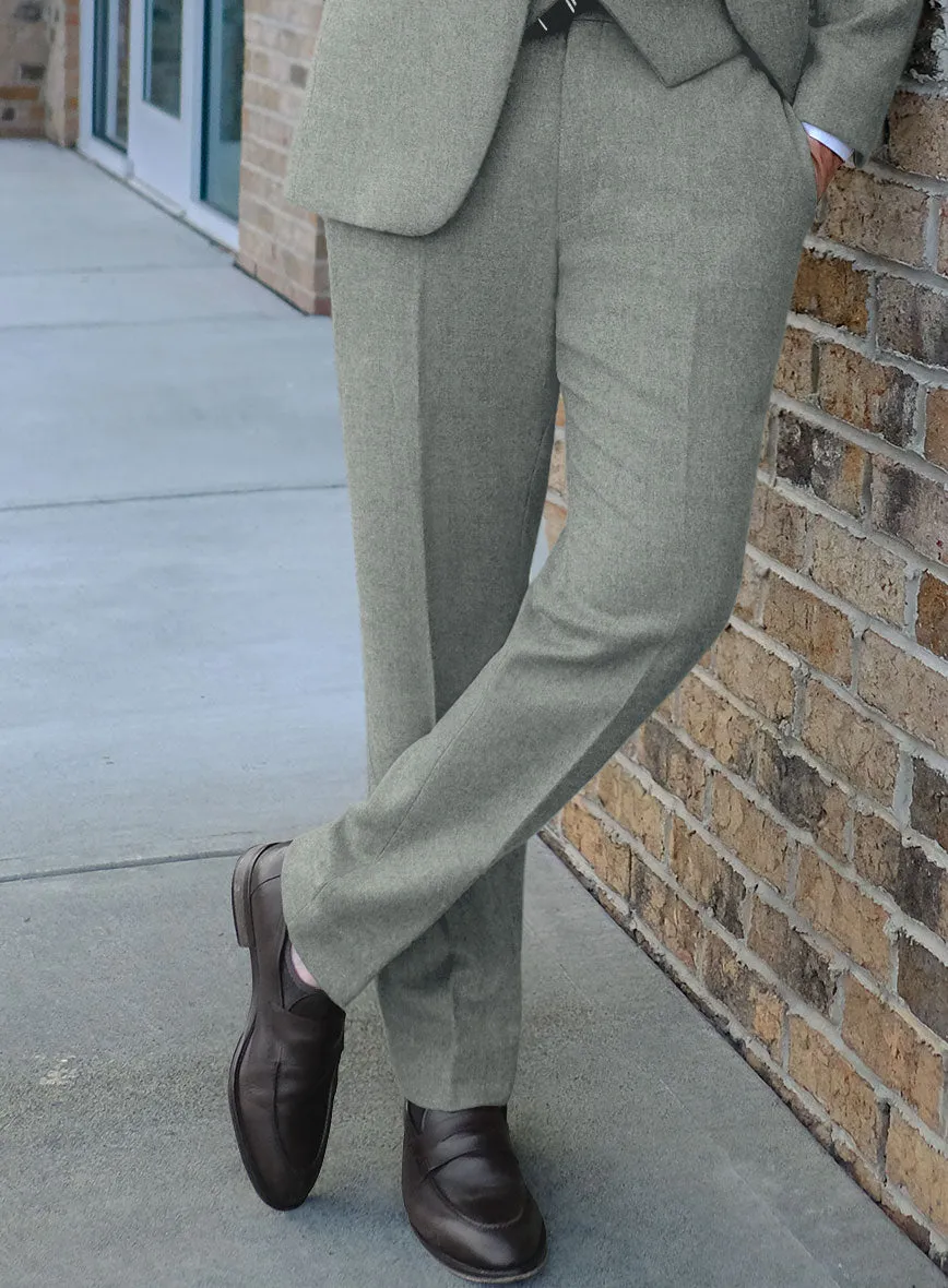 Naples Milano Sage Green Tweed Pants