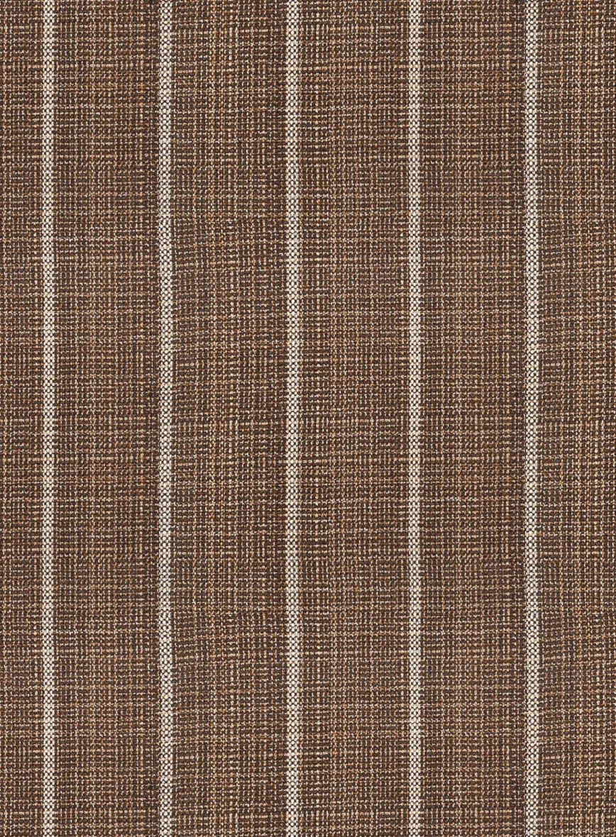 Napolean Gavino Stripe Brown Wool Suit