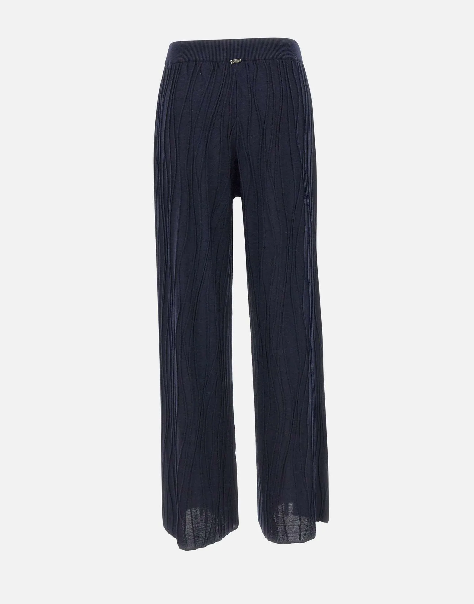 Navy Blue Wool Trousers Comfort Fit