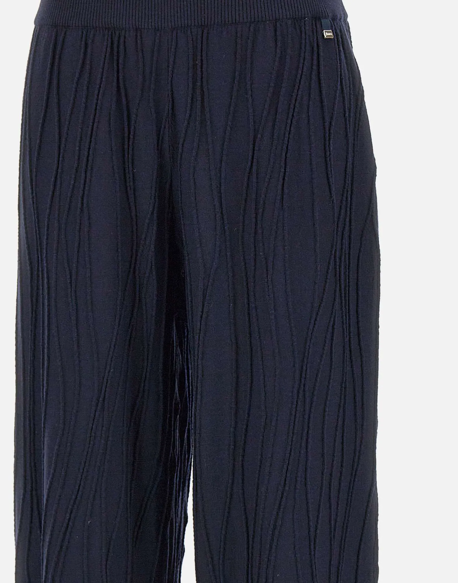 Navy Blue Wool Trousers Comfort Fit