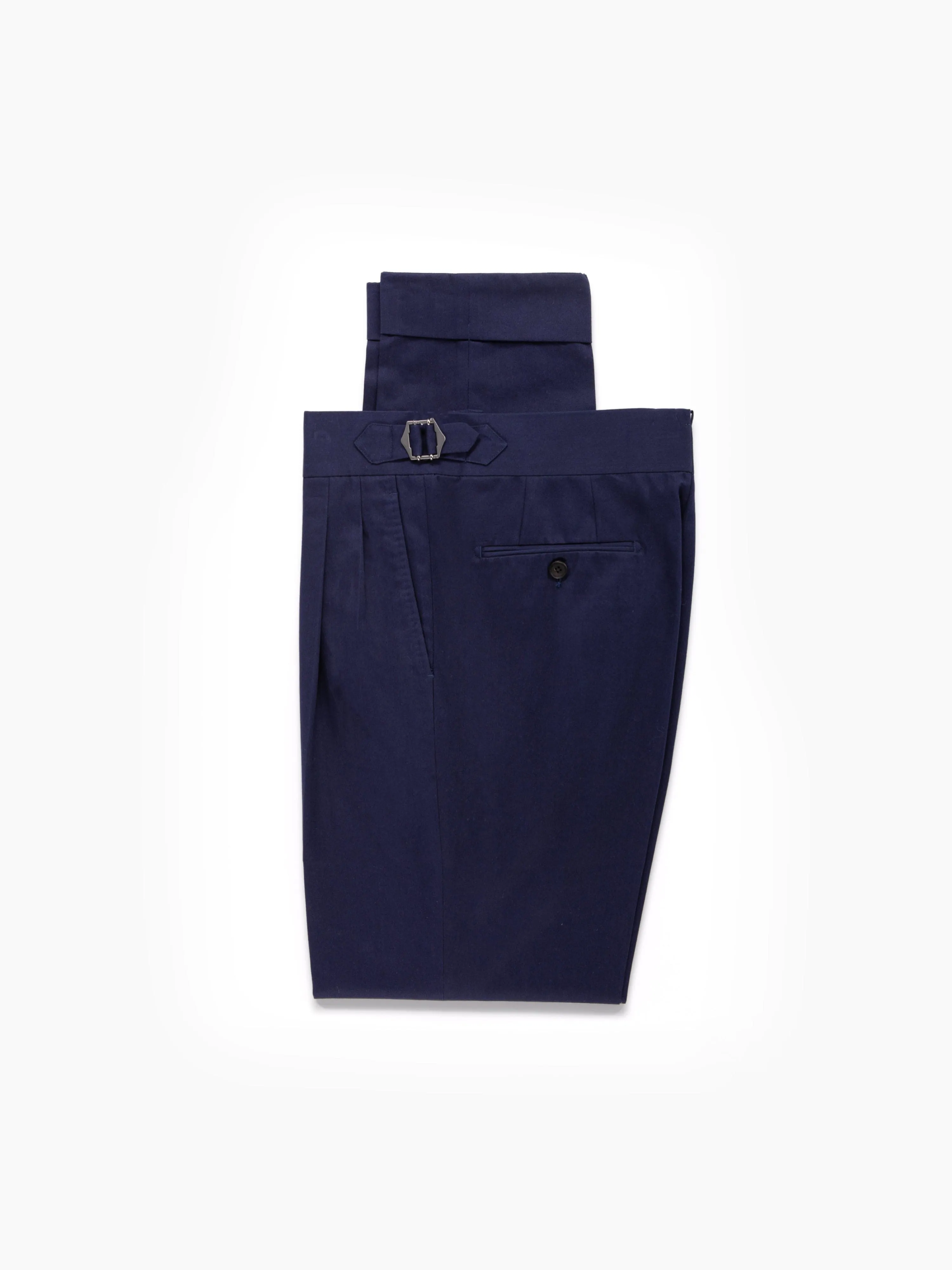 Navy Cotton Gurkha Trousers