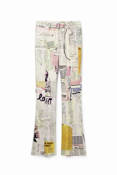 Newspaper Flare Trousers