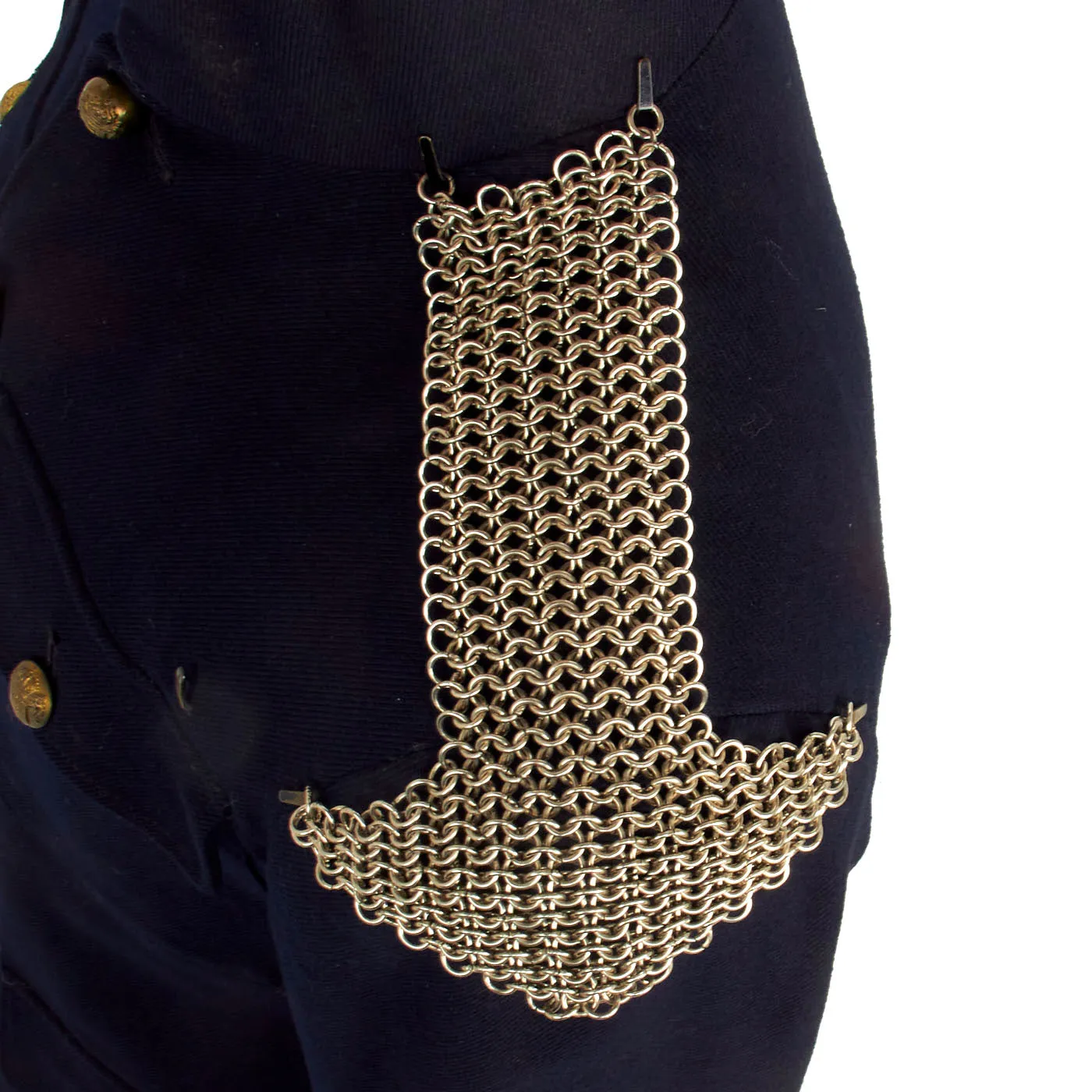 Original British WWII Era Royal Army Ordnance Corps No. I Dress Blue Jacket Featuring Chainmail epaulets