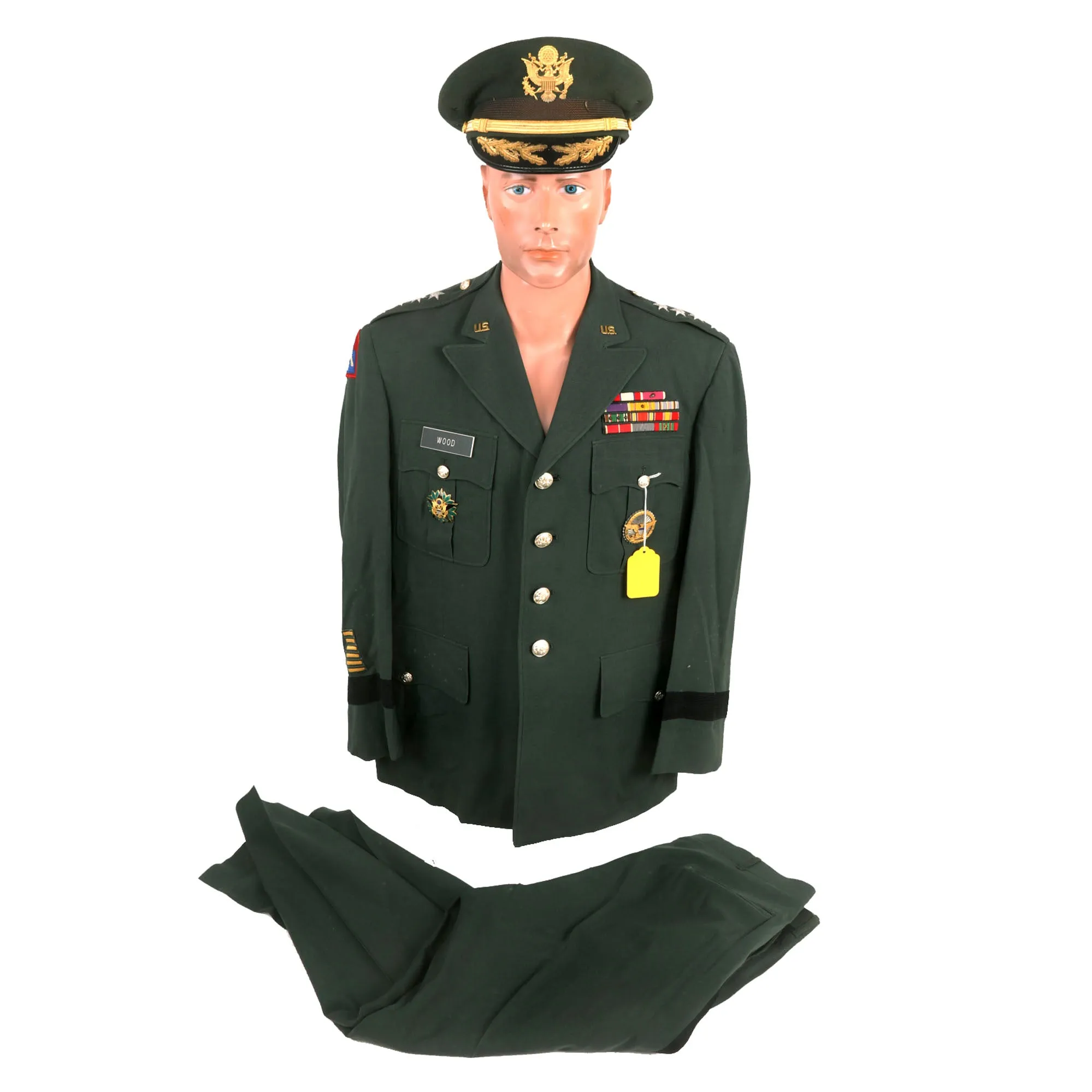 Original U.S. Vietnam War Army General Robert Jefferson Wood Class A Green Service Uniform - “Founding Father” of NATO and SHAP - with Extensive Research