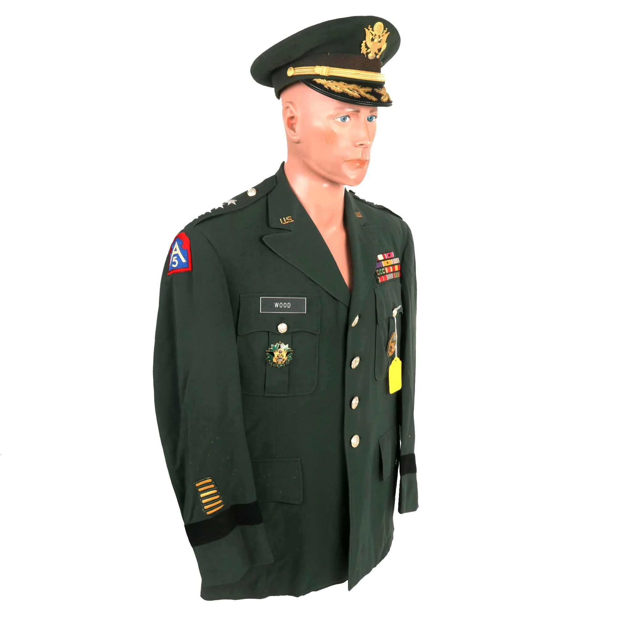 Original U.S. Vietnam War Army General Robert Jefferson Wood Class A Green Service Uniform - “Founding Father” of NATO and SHAP - with Extensive Research