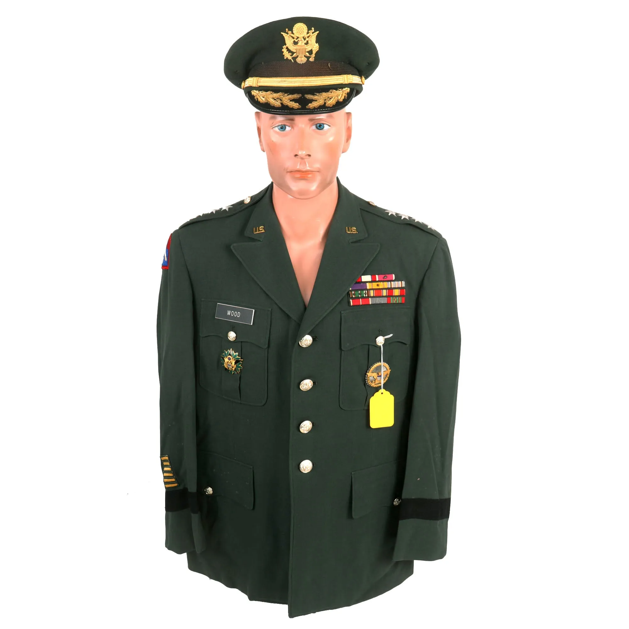 Original U.S. Vietnam War Army General Robert Jefferson Wood Class A Green Service Uniform - “Founding Father” of NATO and SHAP - with Extensive Research