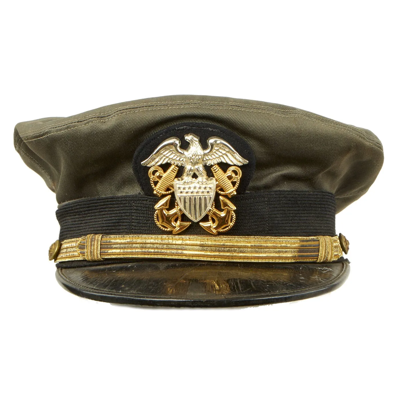 Original U.S. WWII Named Navy Chaplain Officer Grey Uniform Set - Coat, Trousers, Visor Cap & Overseas Caps