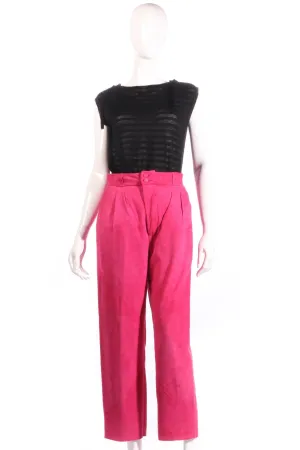 Pink suede feel friitala trousers size 10/12