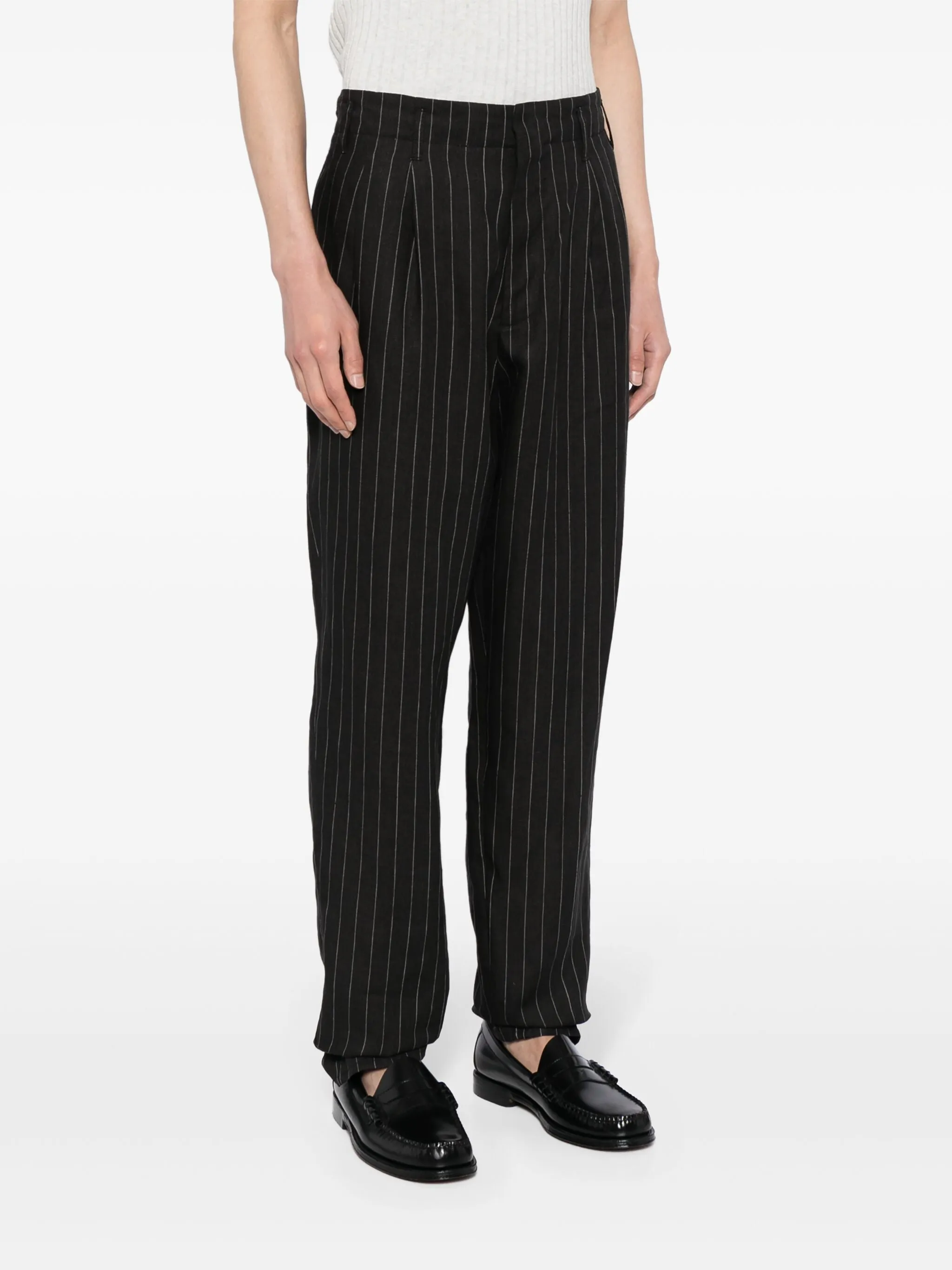 Pinstripe Linen Trousers