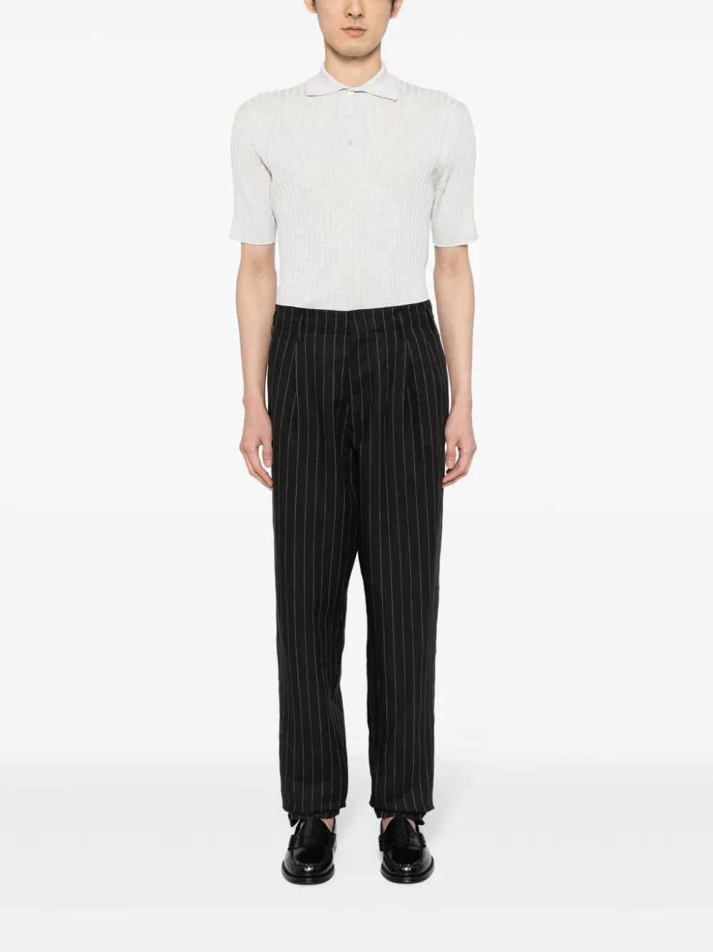 Pinstripe Linen Trousers