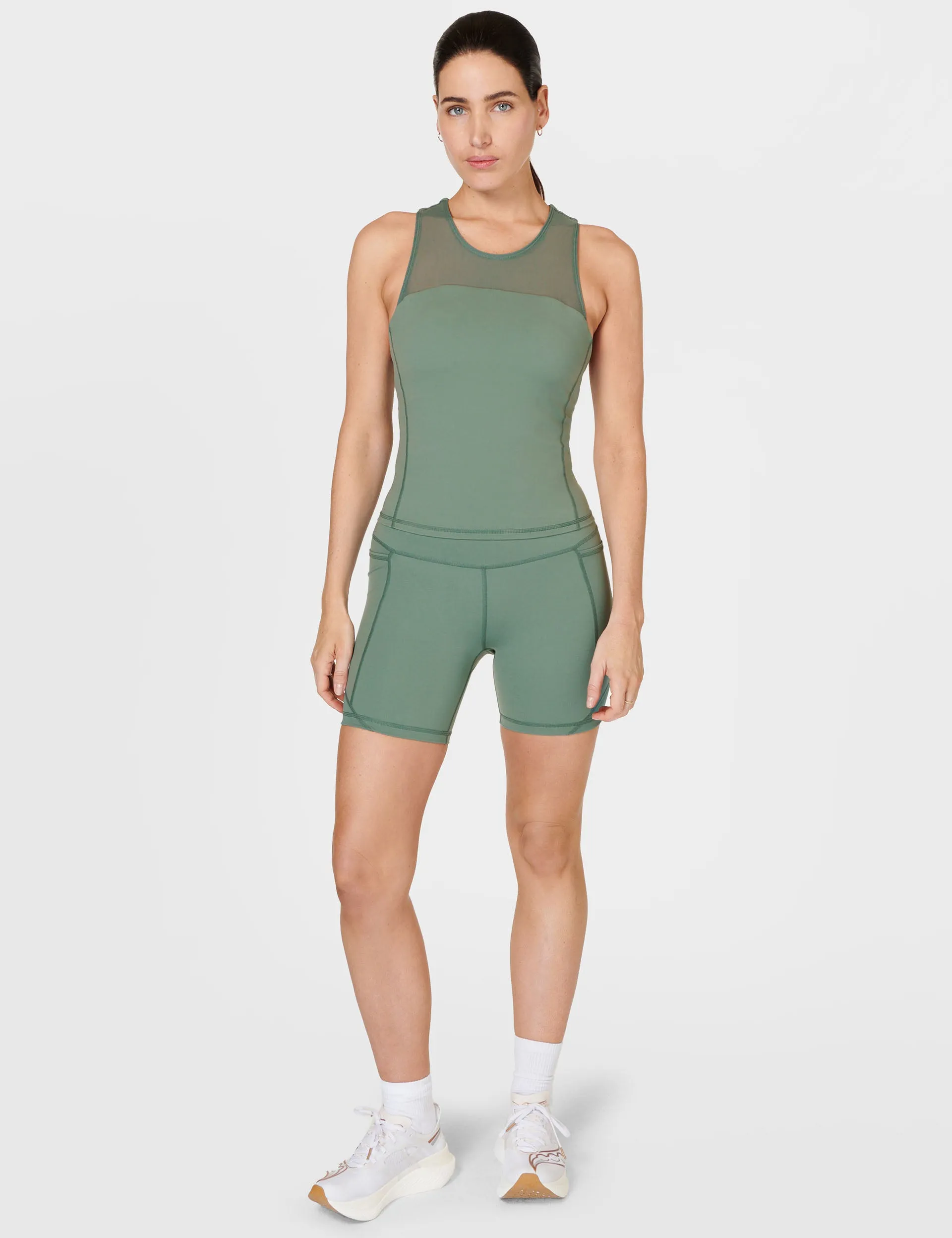 Power Aerial Mesh 6" Gym Short - Cool Forest Green