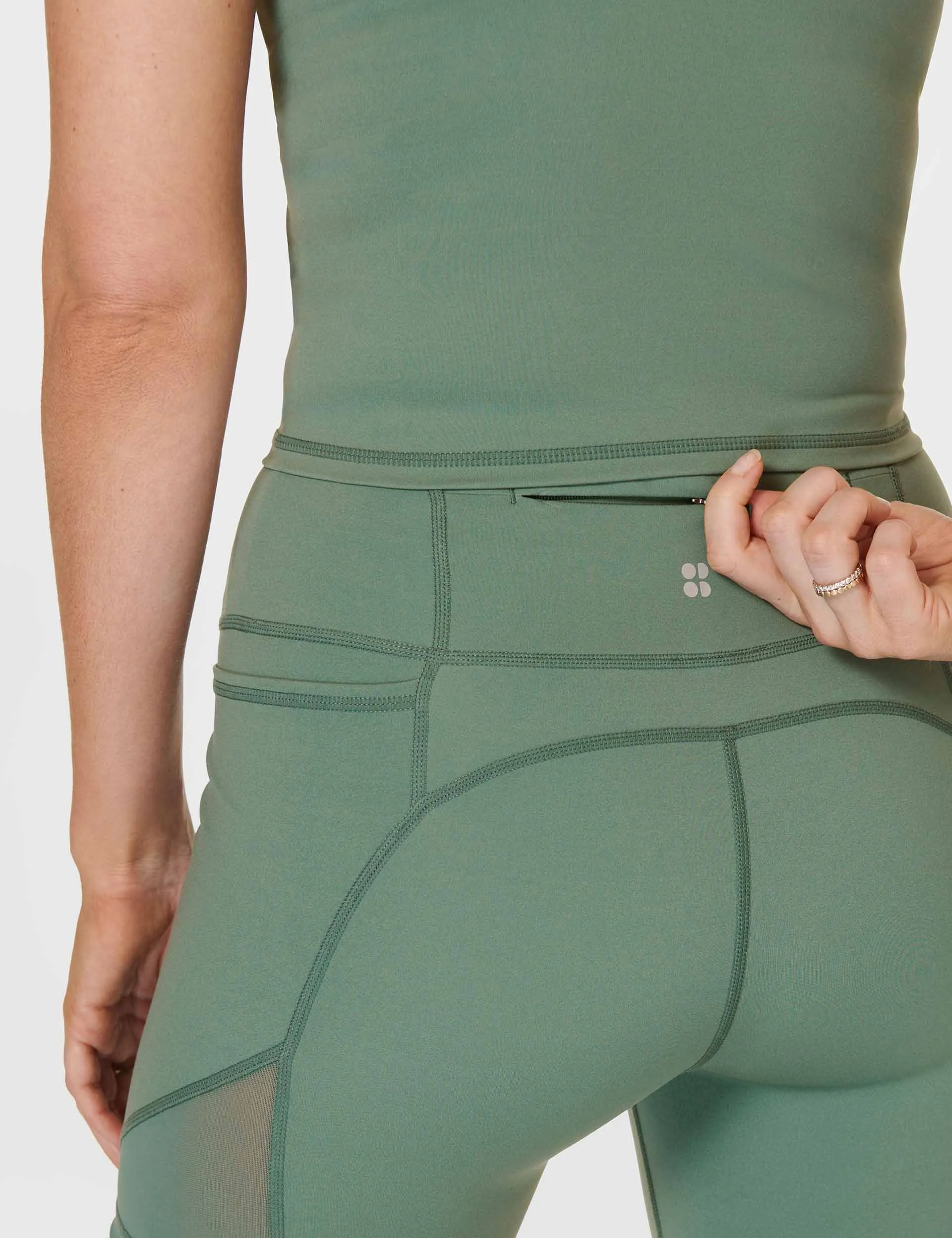 Power Aerial Mesh 6" Gym Short - Cool Forest Green