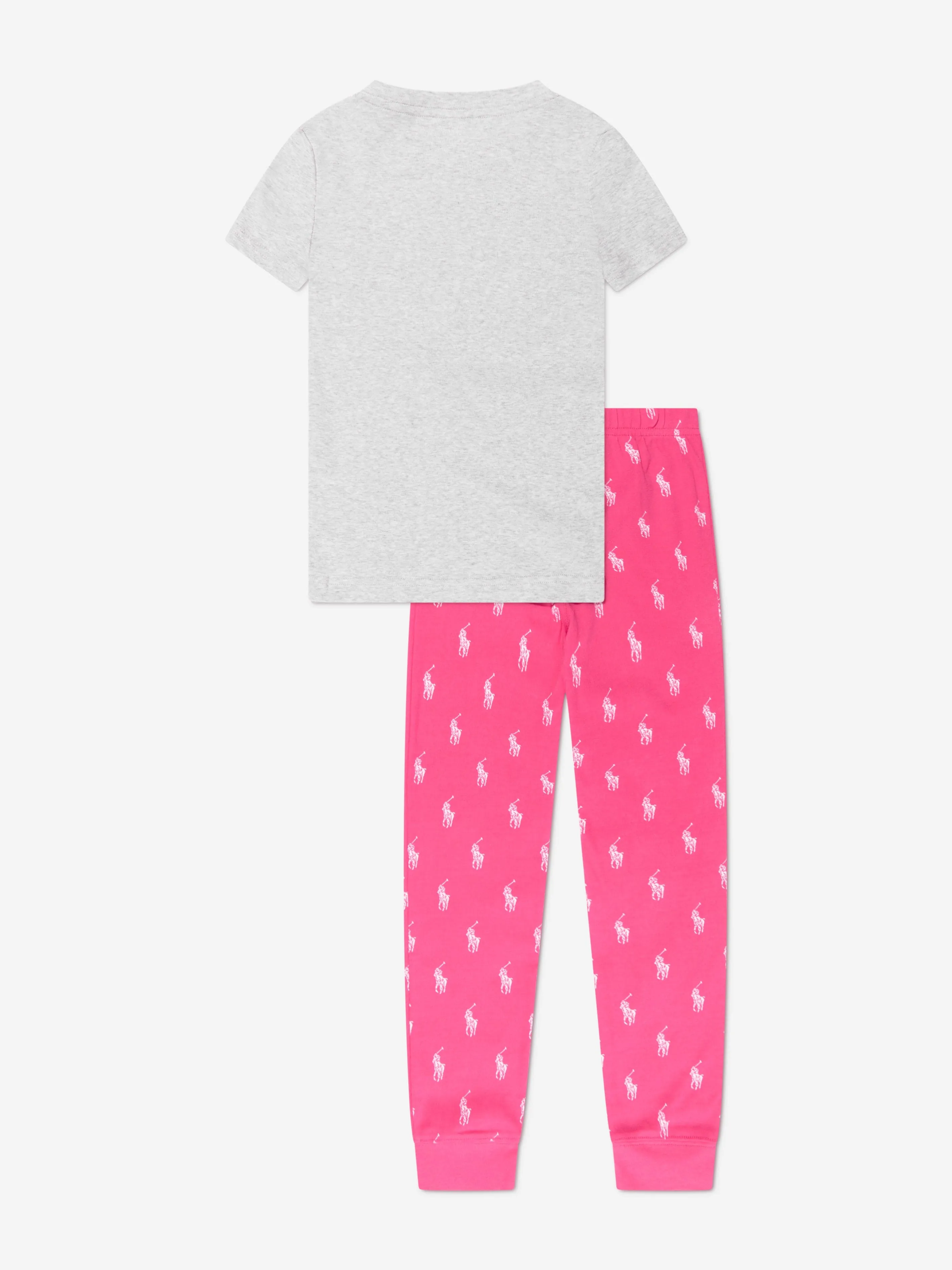 Ralph Lauren Girls Logo Pyjama Set in Pink