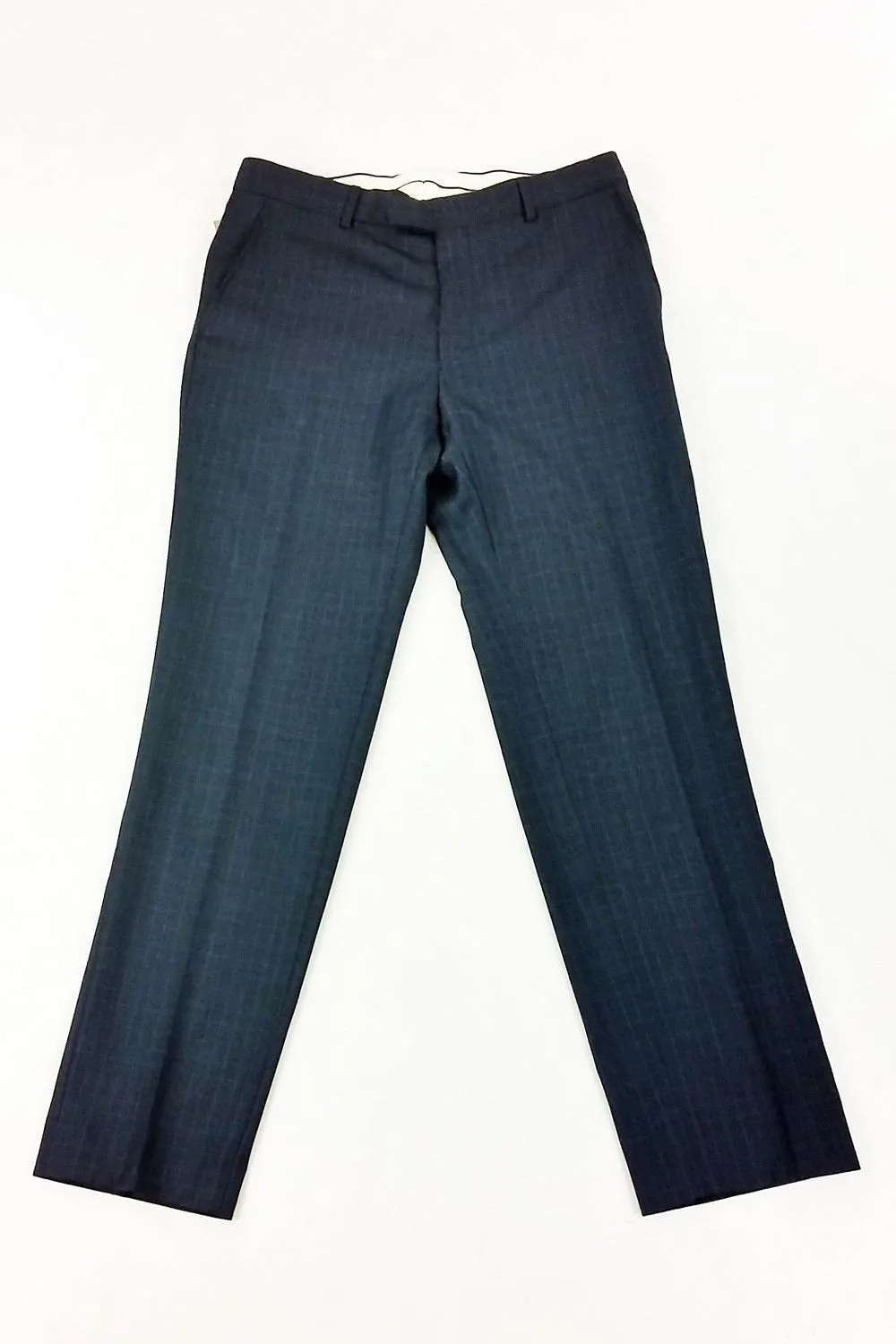 RICHARD JAMES Mayfair Tone Check Suit Trousers Navy (32 / 34 / 38)