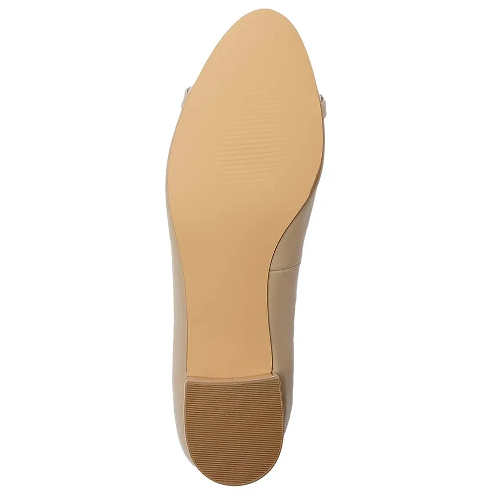 Rita Heel in Nude Leather