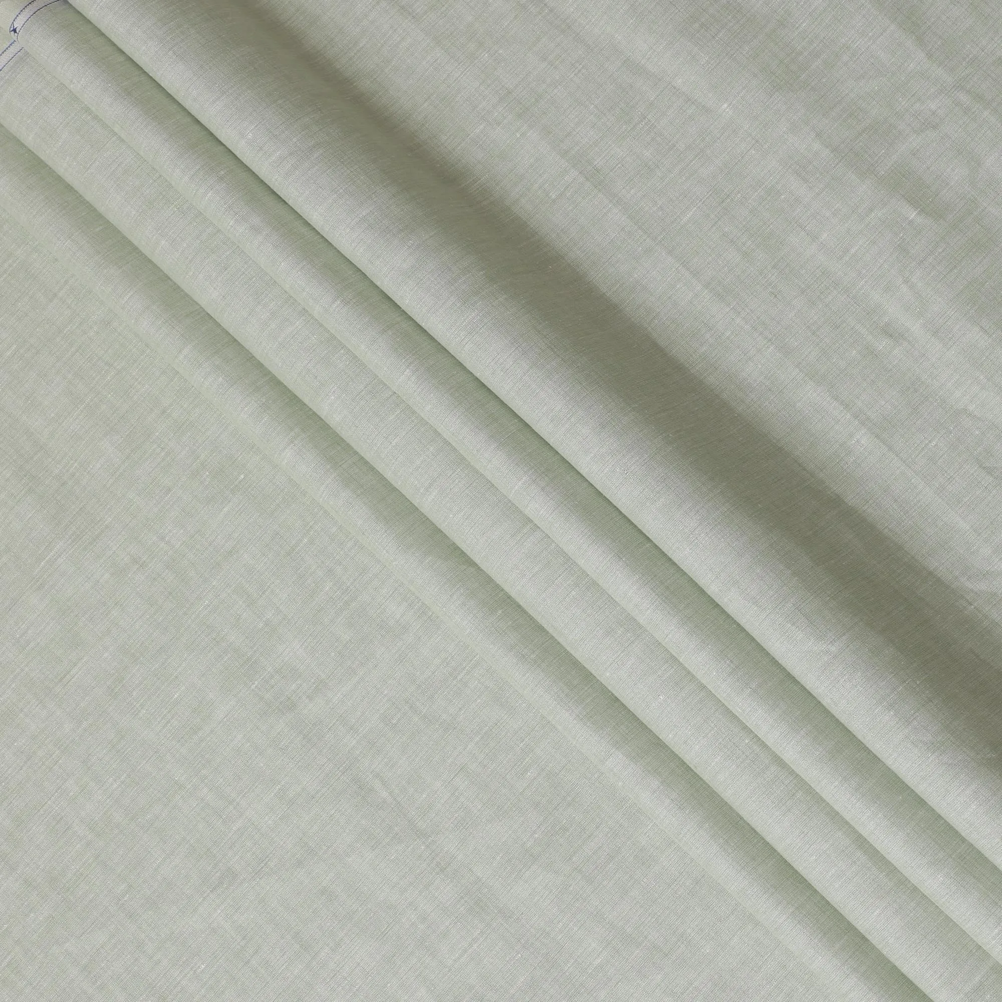 Sage Green Plain Premium Pure Linen Fabric - 60 Lea Quality, 140 cm Width-D19934