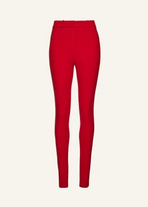 Skinny tailored trousers in red