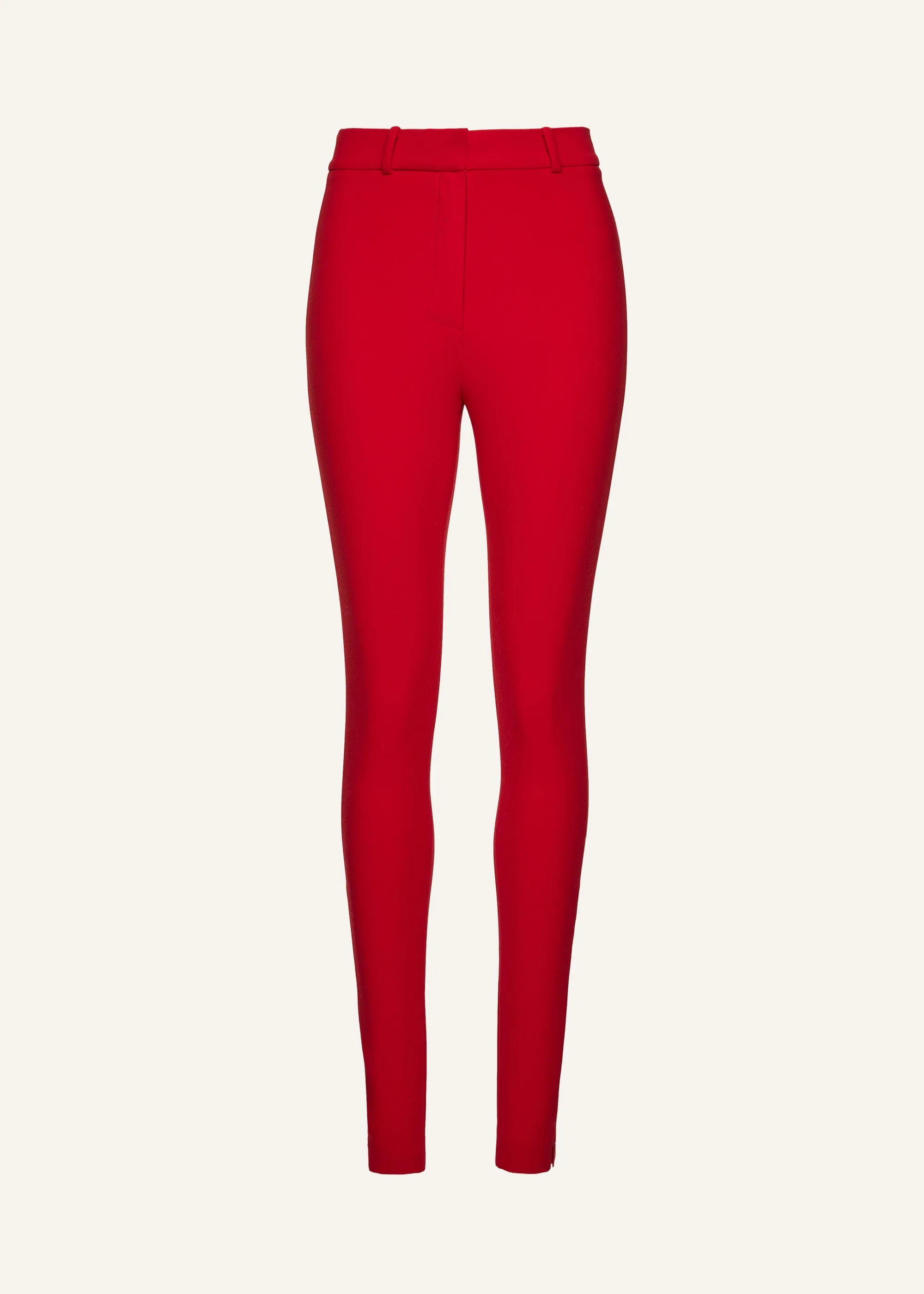 Skinny tailored trousers in red