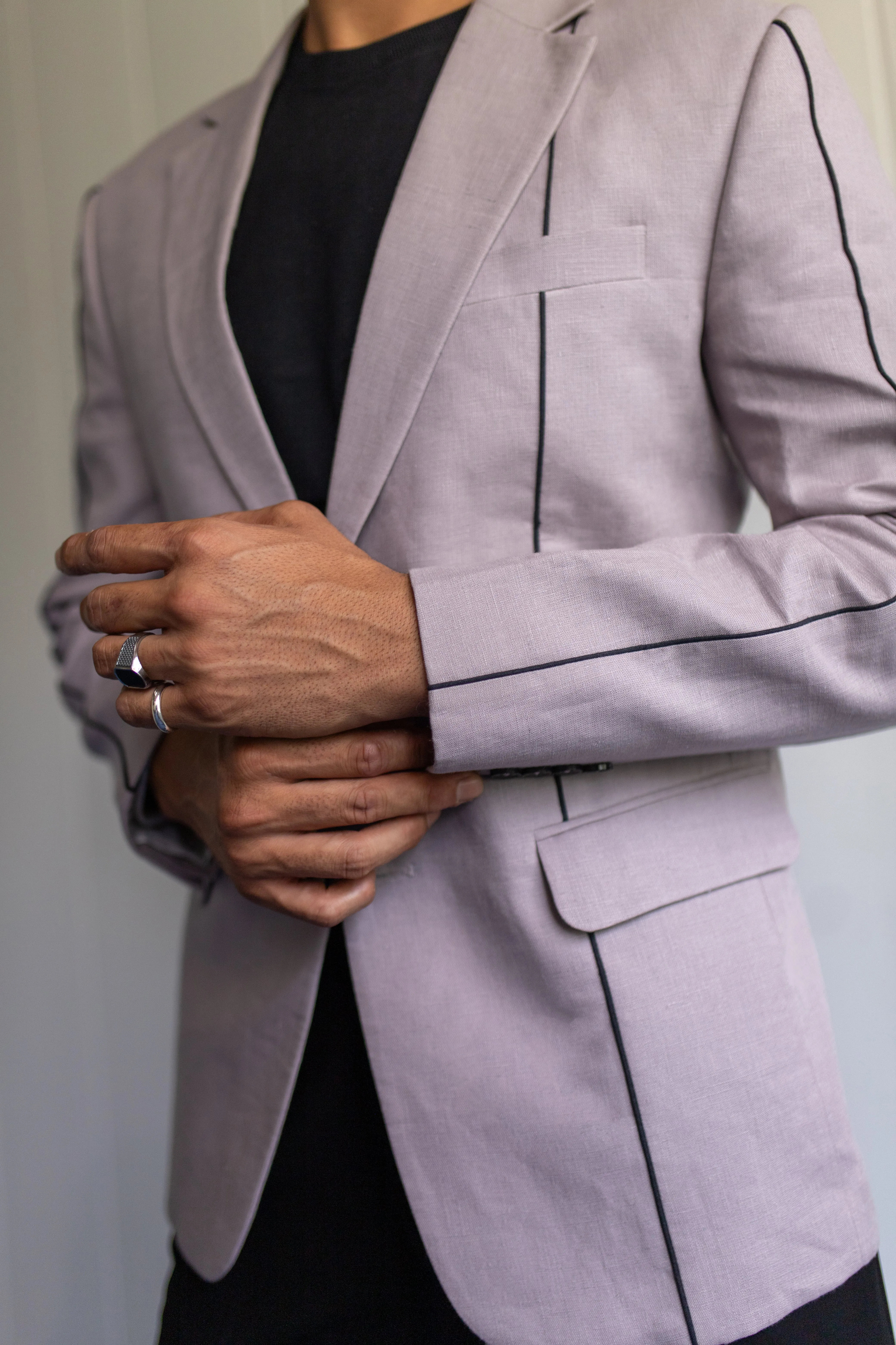 SLATE LINEN CLASSIC BLAZER