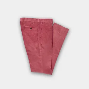 Soft Red Cotton Corduroy Trousers