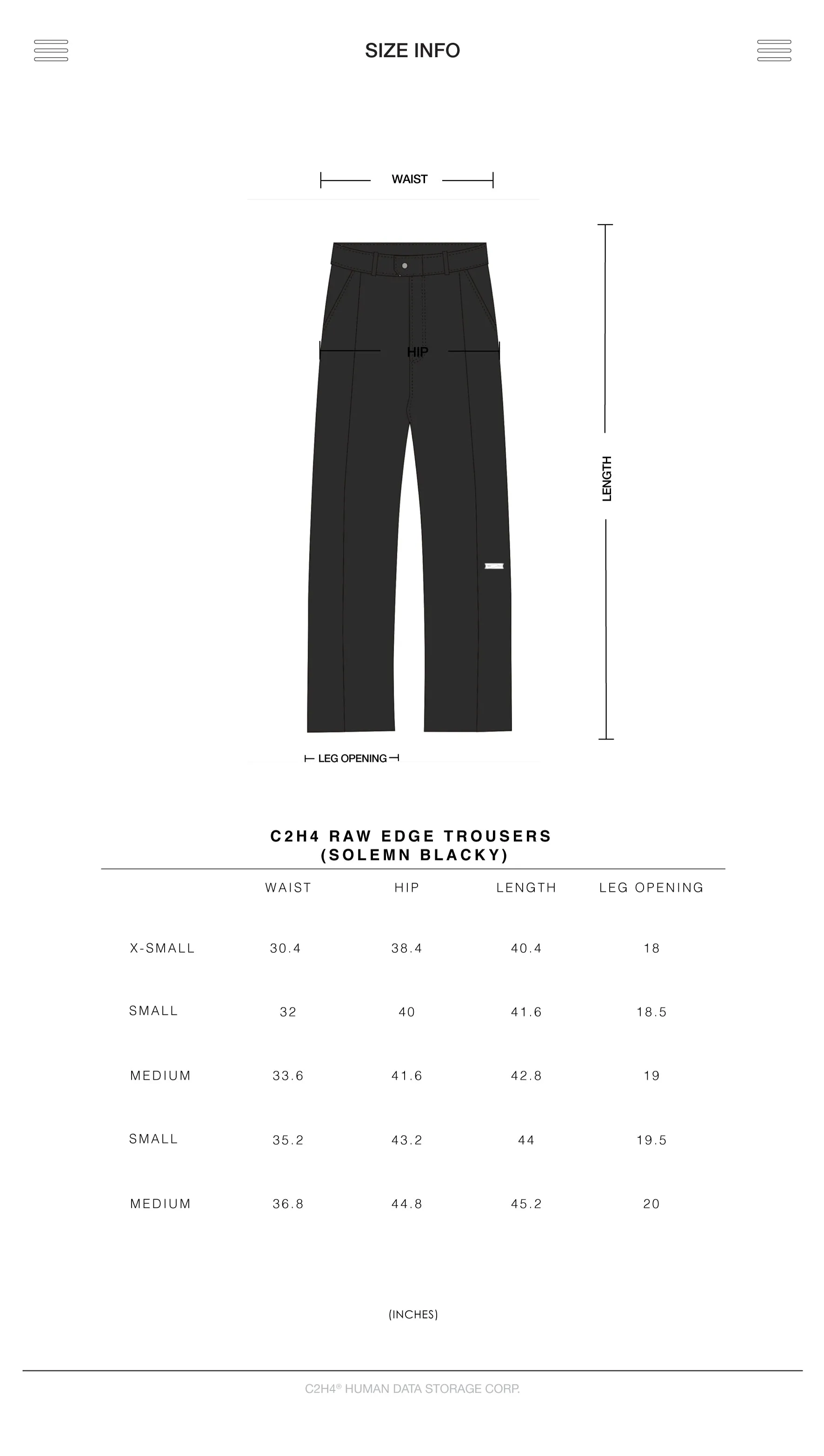 Staff Uniform Raw Edge Tailored Trousers