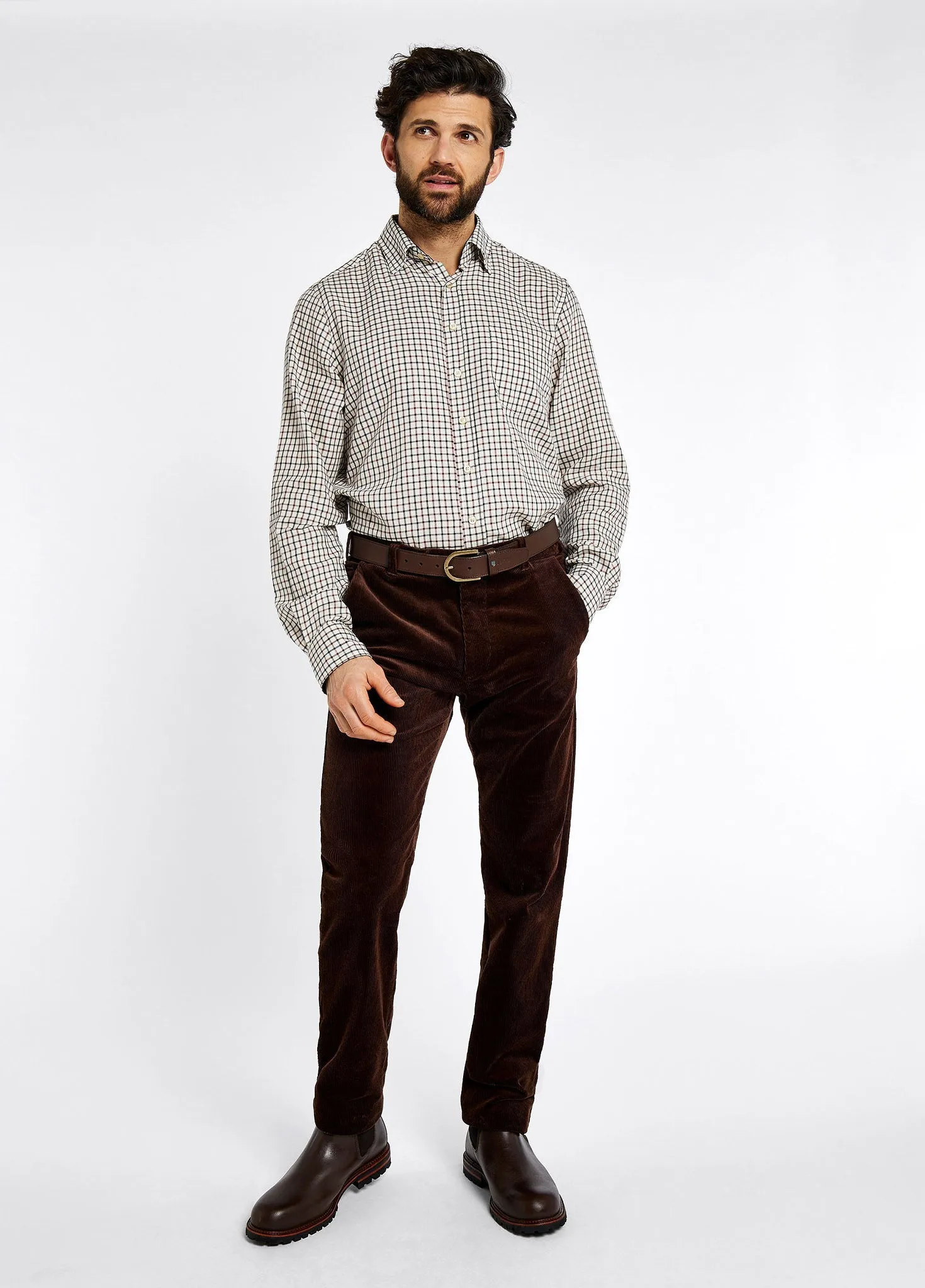 Stride Men's Corduroy Trousers 87cm inseam - Brown