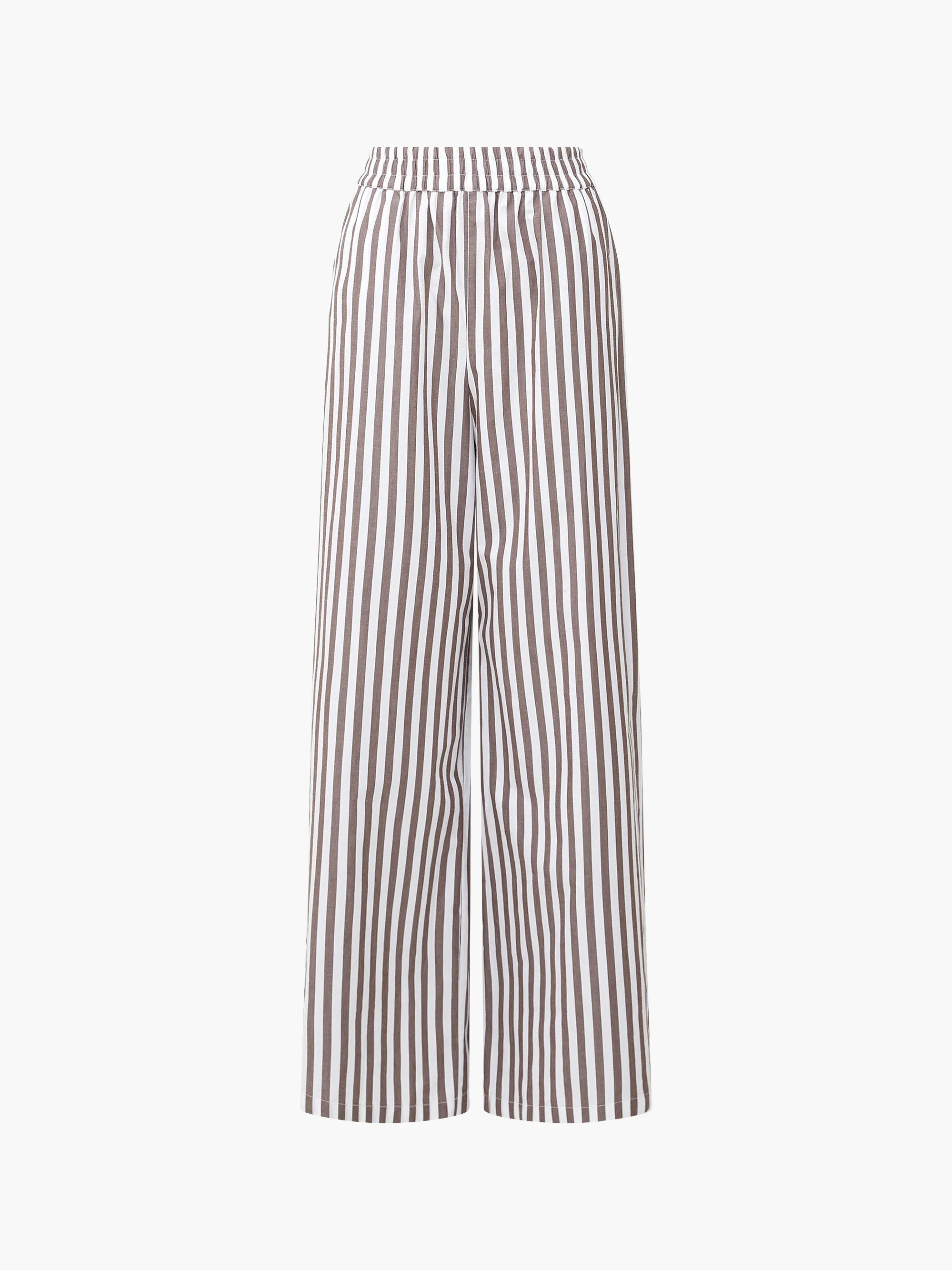 Stripe Poplin Palazzo Trousers