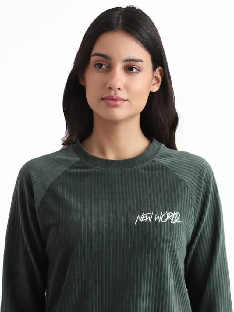 Studiofit Forest Green Regular Fit T-Shirt